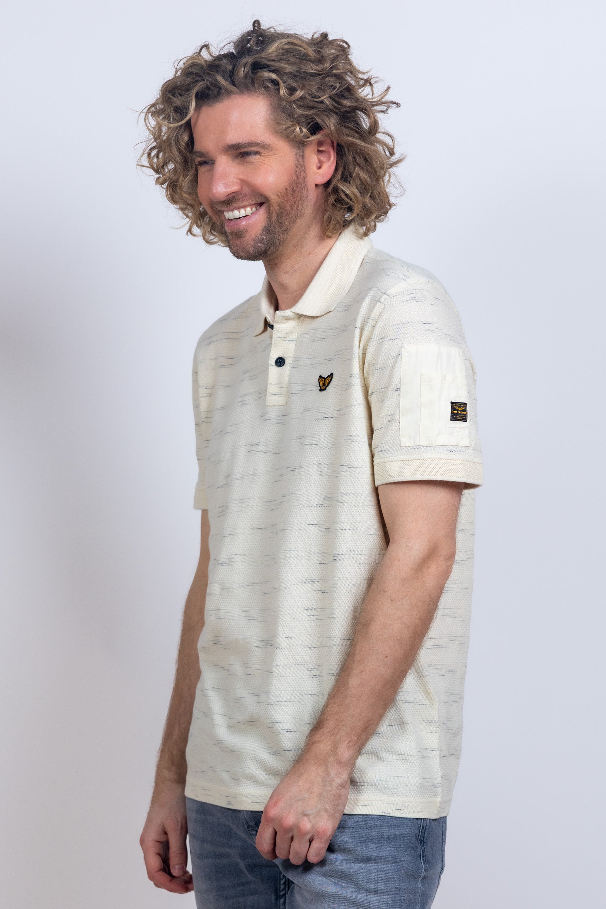 Polo met korte mouwen - Ecru