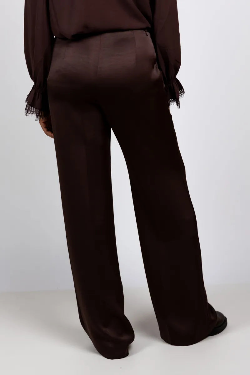 MARCCAIN COLLECTIE MARCCAIN COLLECTIE BC.81.41 W60 Pantalon met koordje - Bruin