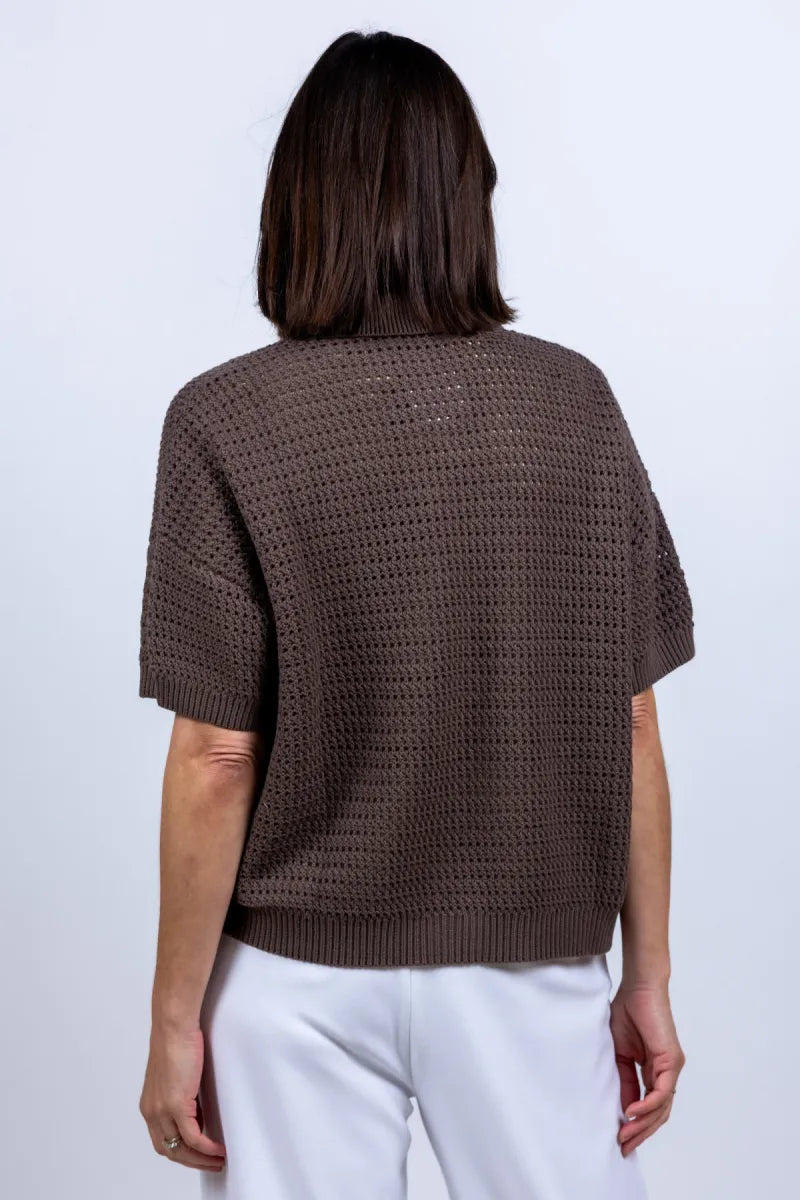 REPEAT REPEAT 401147 REPEAT 401147 Vest met knopen - Bruin