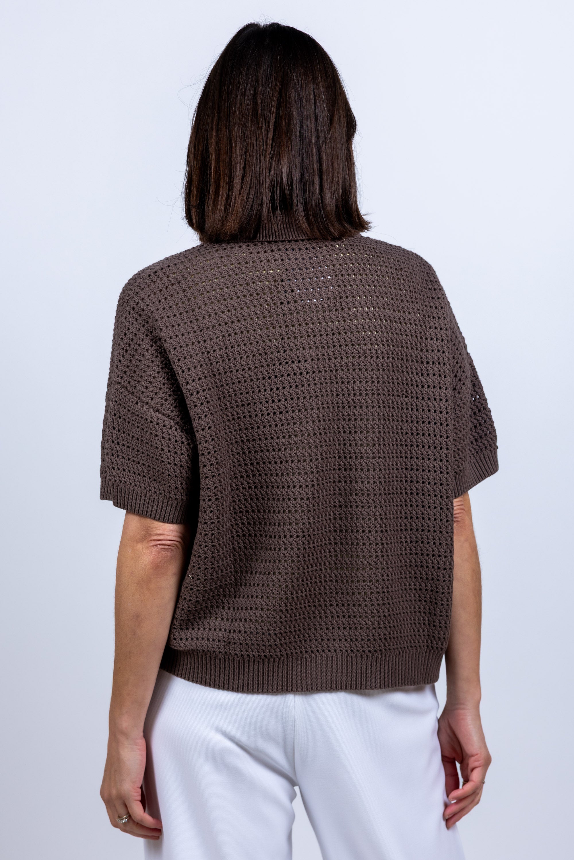 Vest met knopen - Bruin