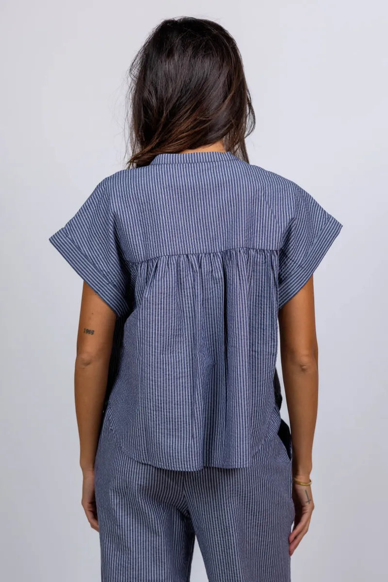 MODSTROM MODSTROM VALENTIN TOP MODSTROM VALENTIN TOP Blouse met strepen - Marine