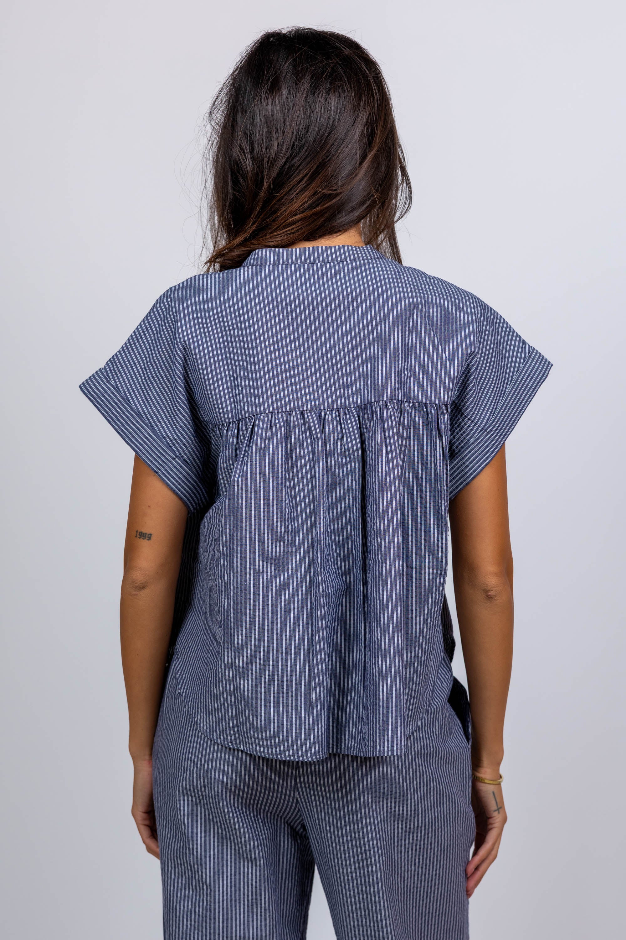 Blouse met strepen - Marine
