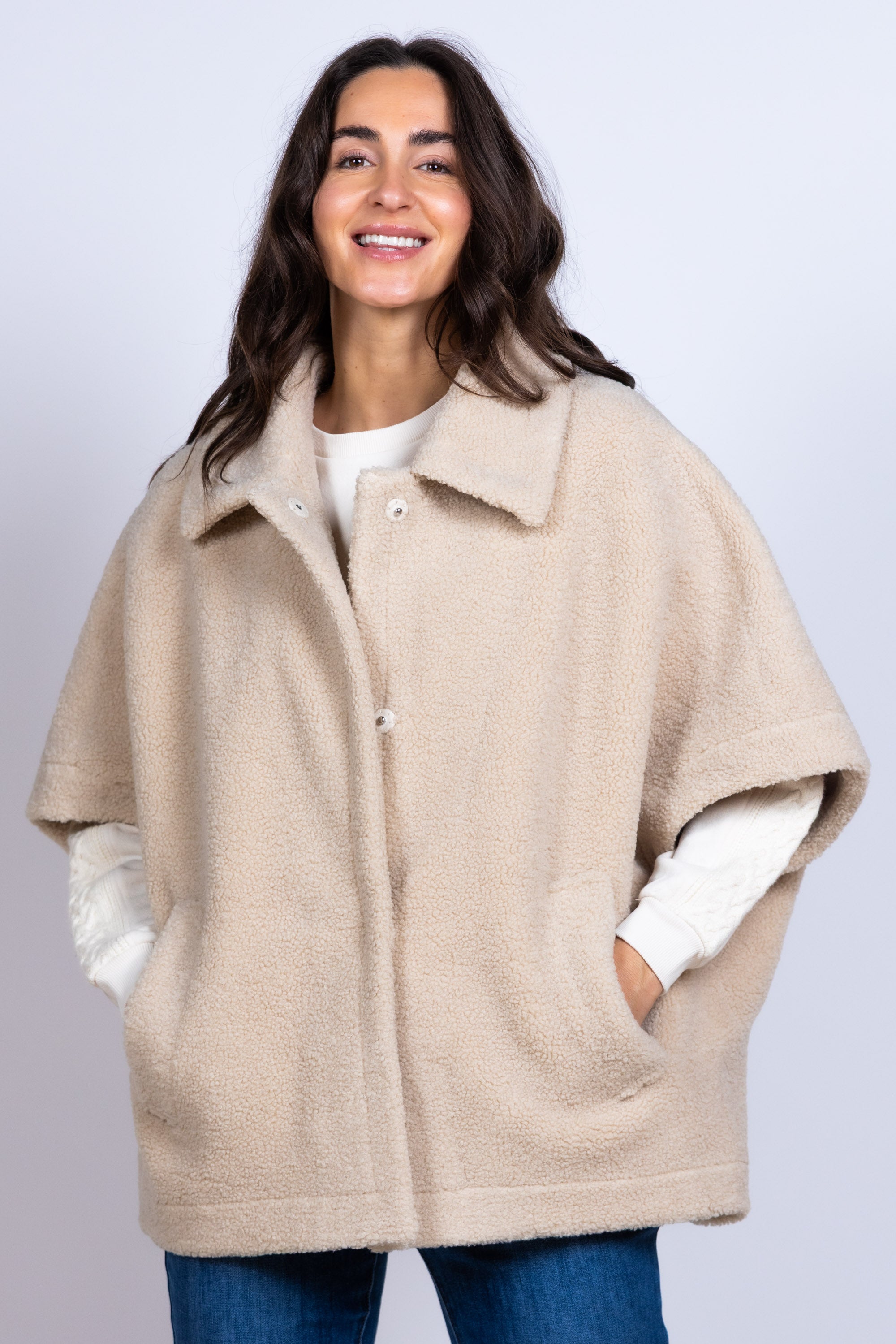 Jasje met korte mouwen - Ecru