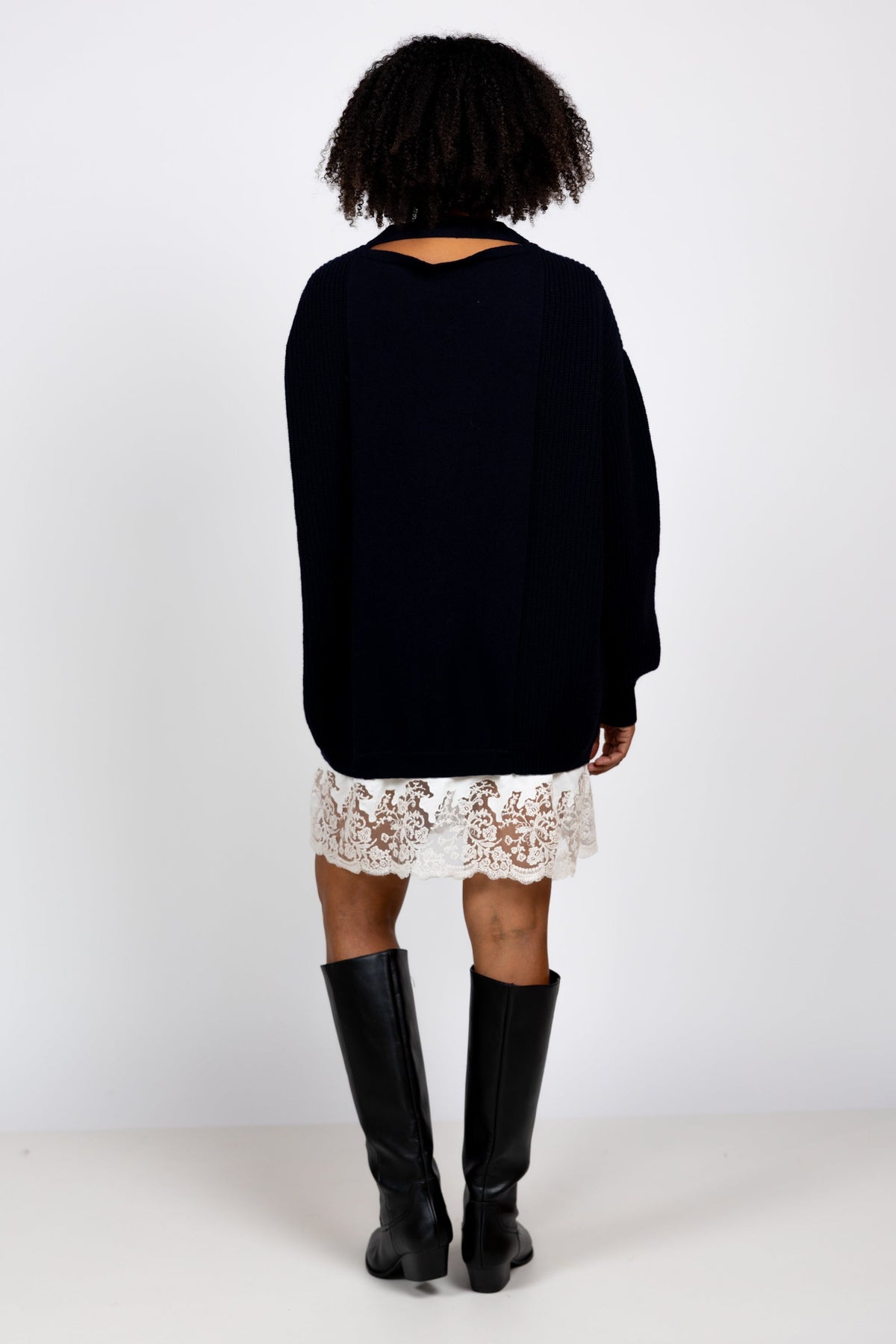 SEMICOUTURE SEMICOUTURE Y6WG15 Tuniektrui met kant - Marine