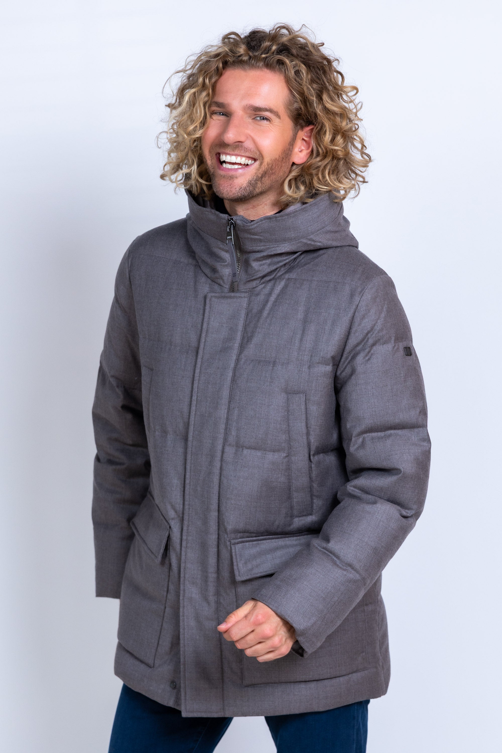 Gewatteerde jas - Taupe