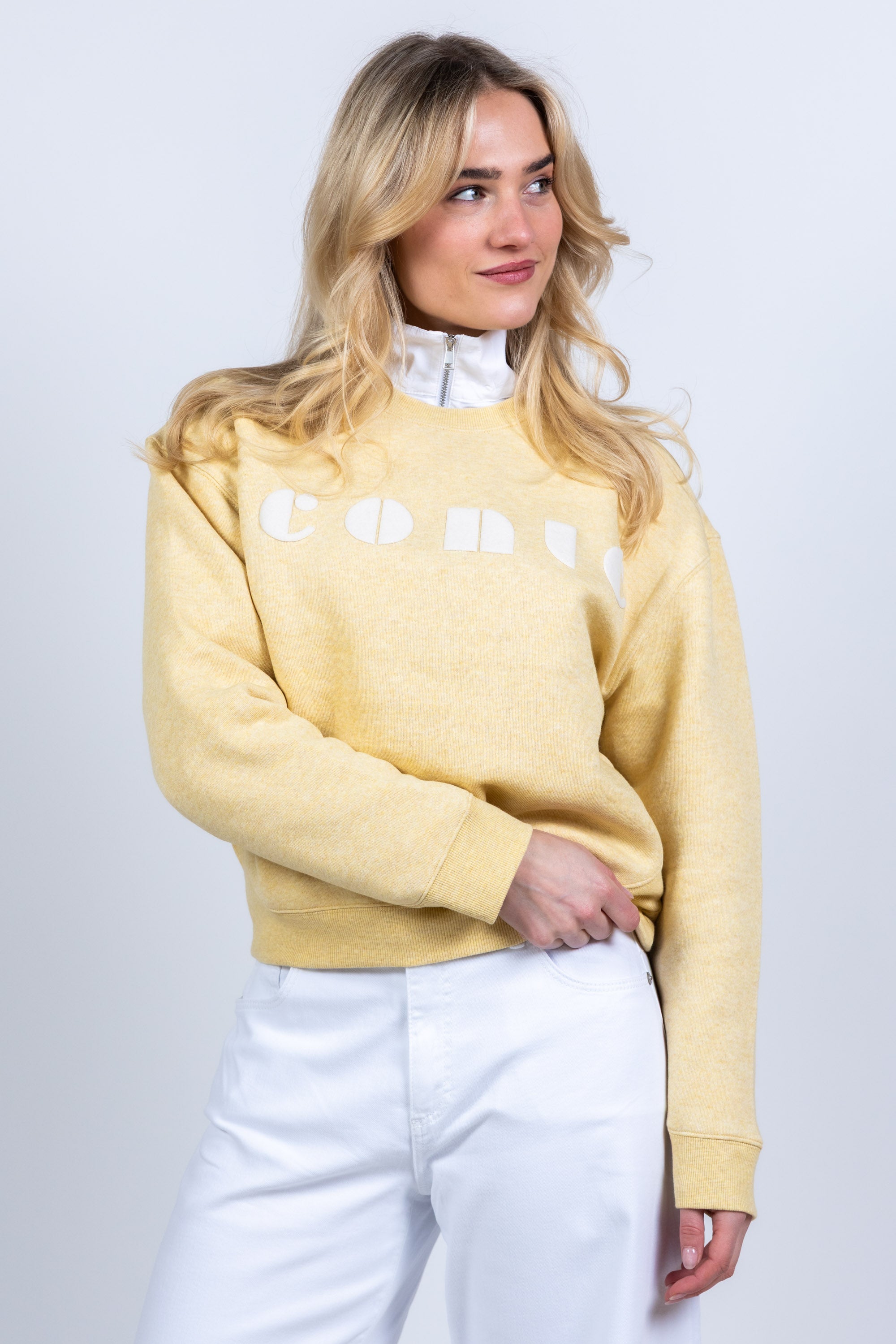 Sweater met print - Geel