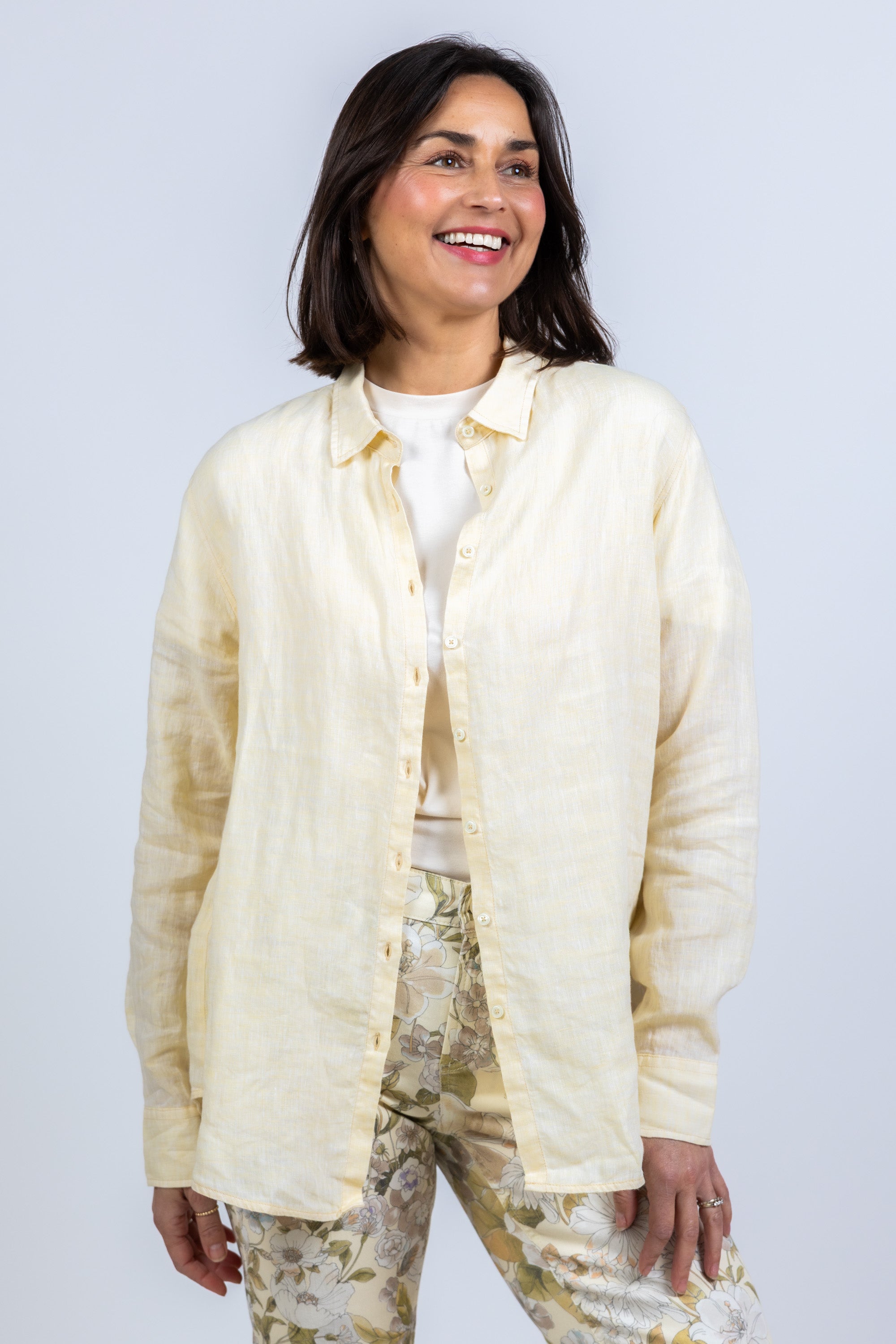 Blouse met knopen - Geel