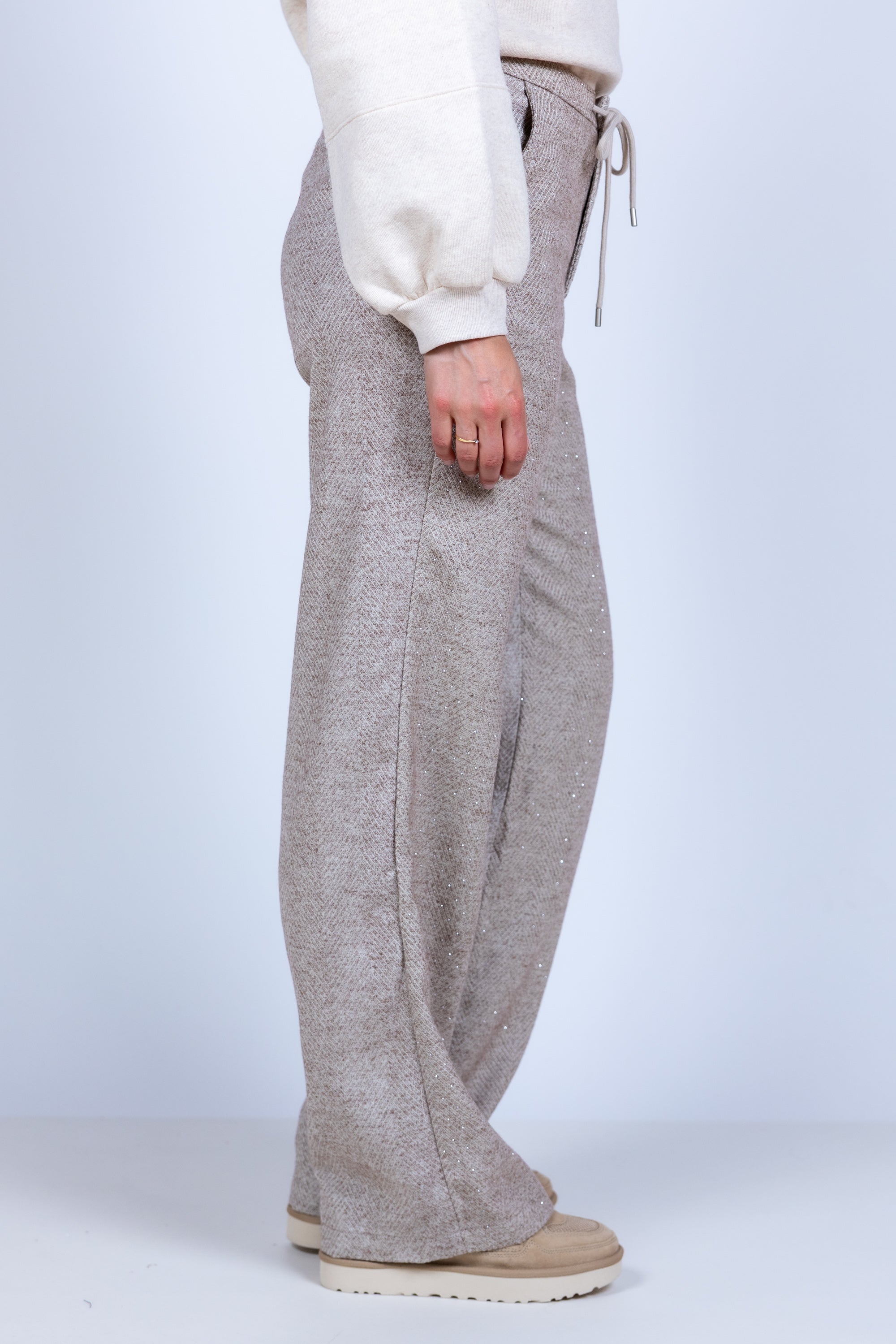 Broek met banden - Beige