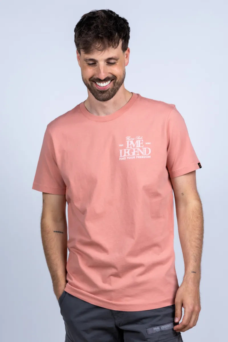 PME PME PTSS2604597 T-shirt met print - Oudroze
