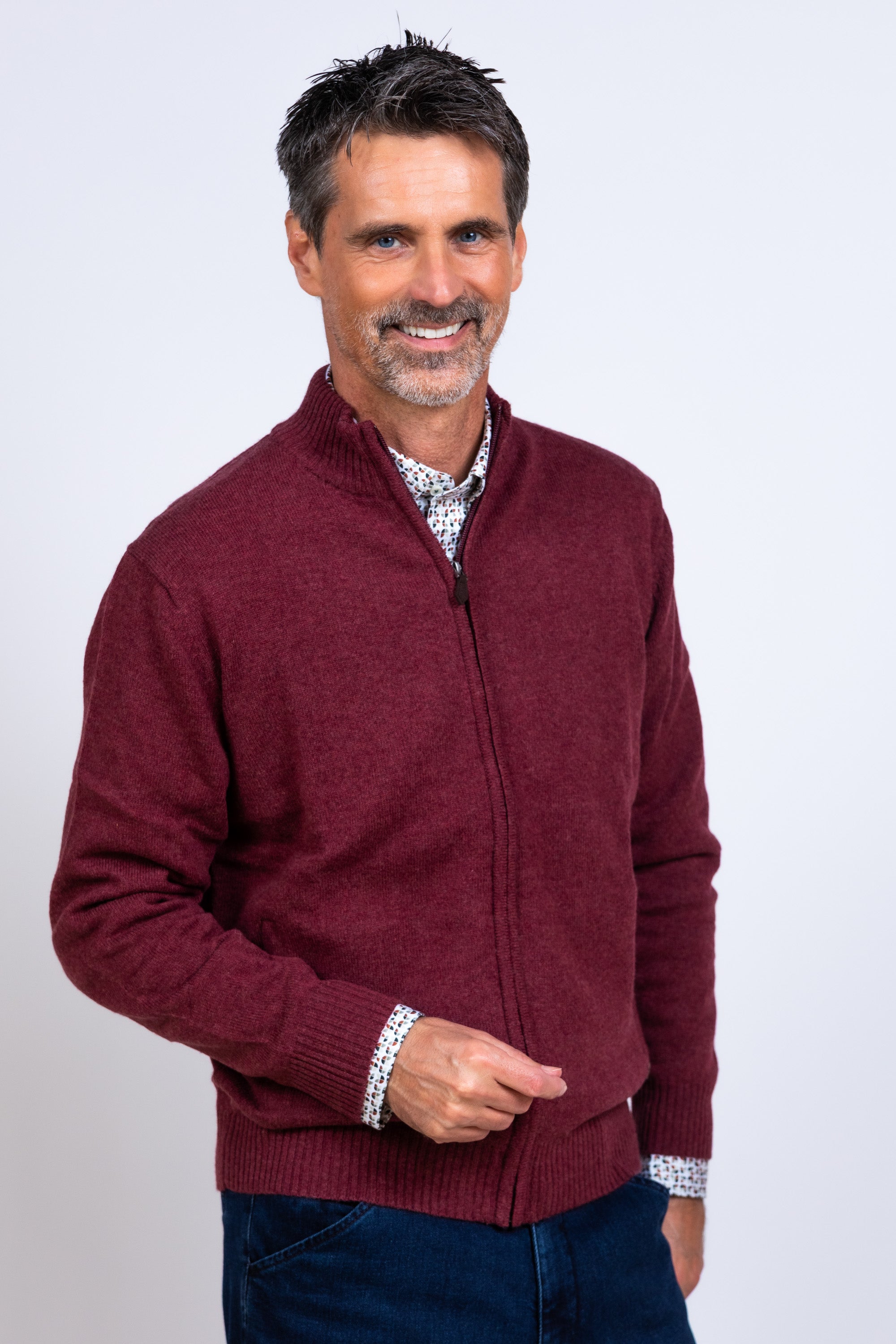 Vest met rits - Mauve/aubergine