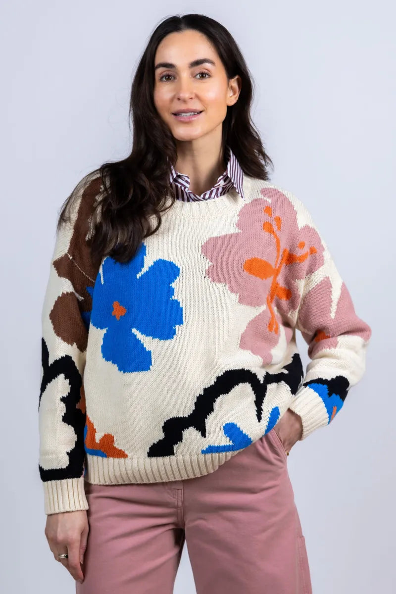 WEEKEND BY MAX MARA WEEKEND BY MAX MARA CELEBRE Trui met bloemen - Beige
