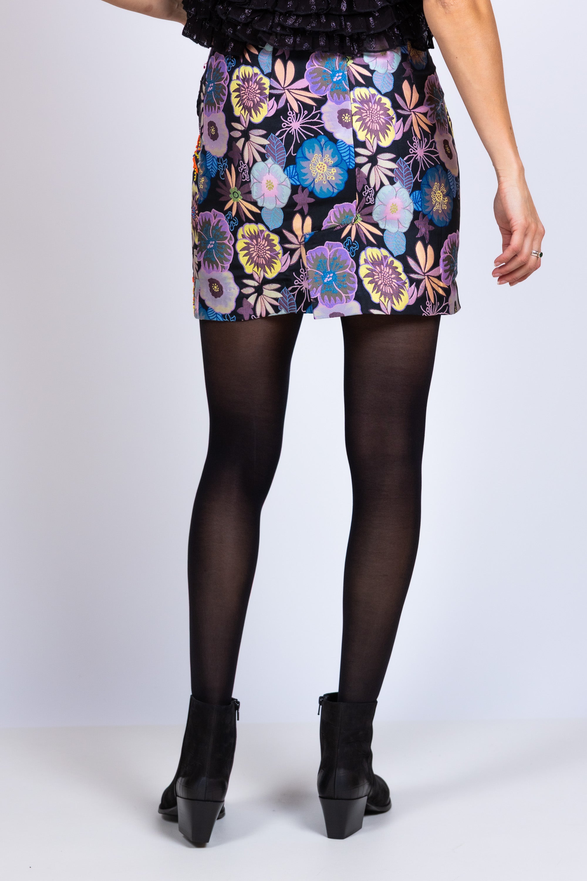 Minirok met bloemenprint - Multicolour