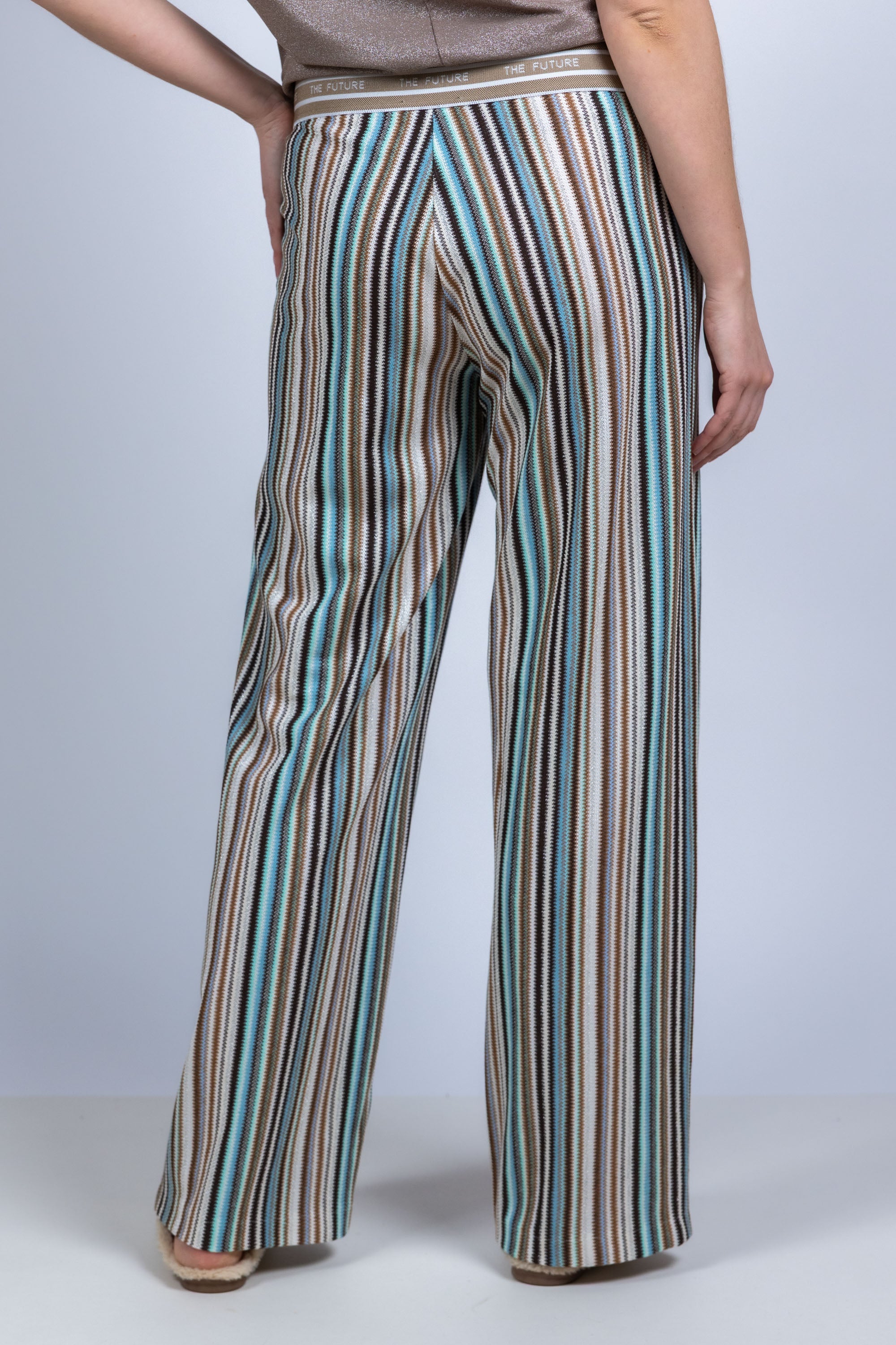 Broek met strepen - Bleu