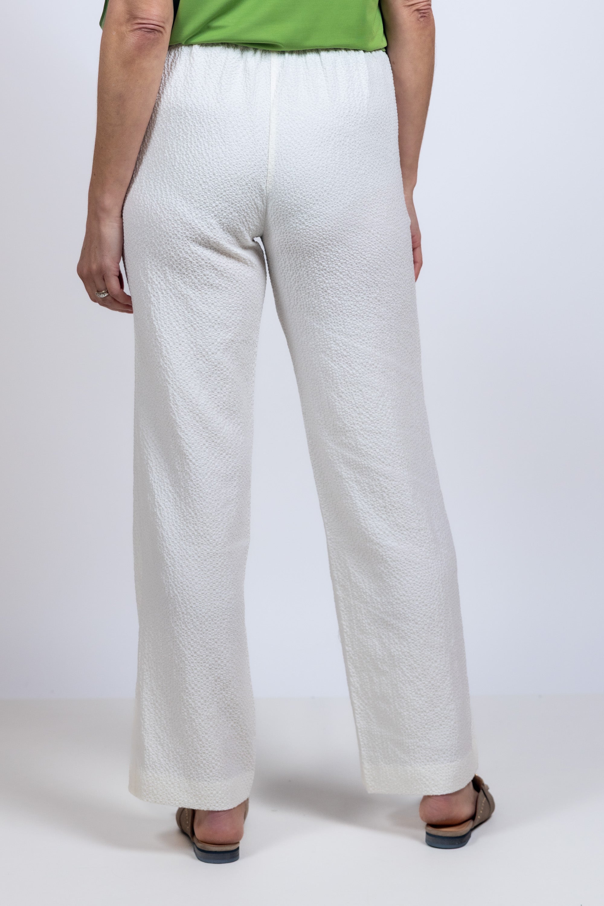 Broek met rechte pijpen - Ecru