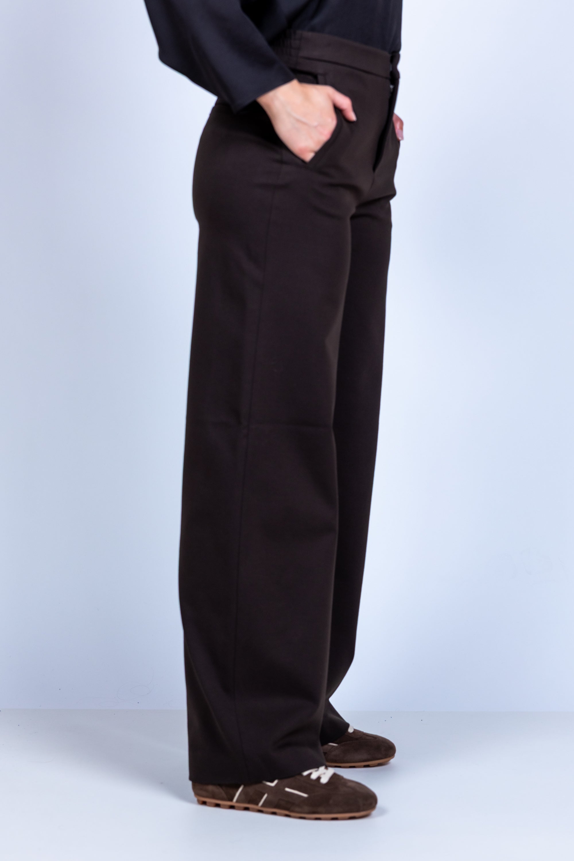 Wijde broek - Bruin