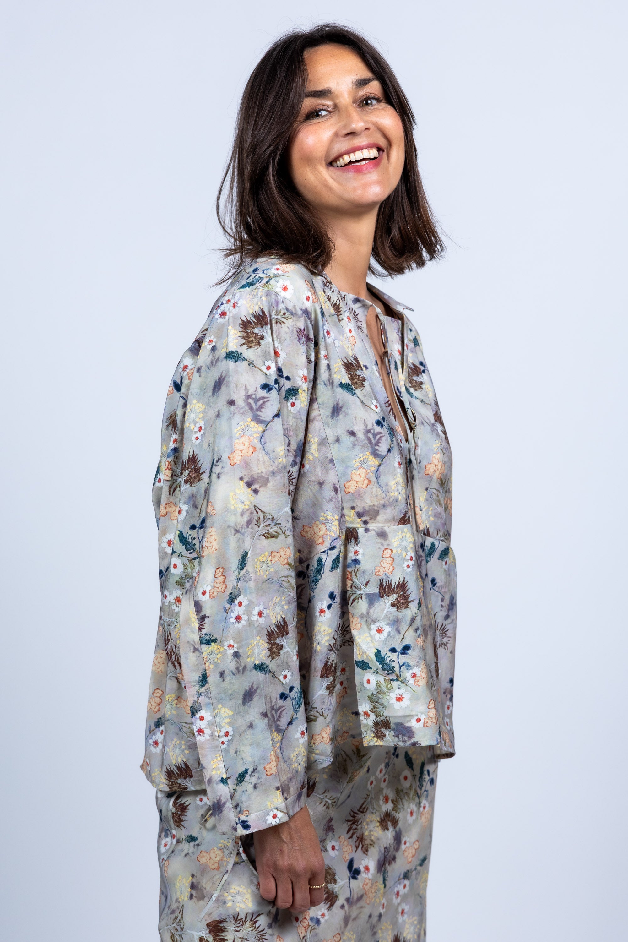 Blouse met bloemenprint - Kit