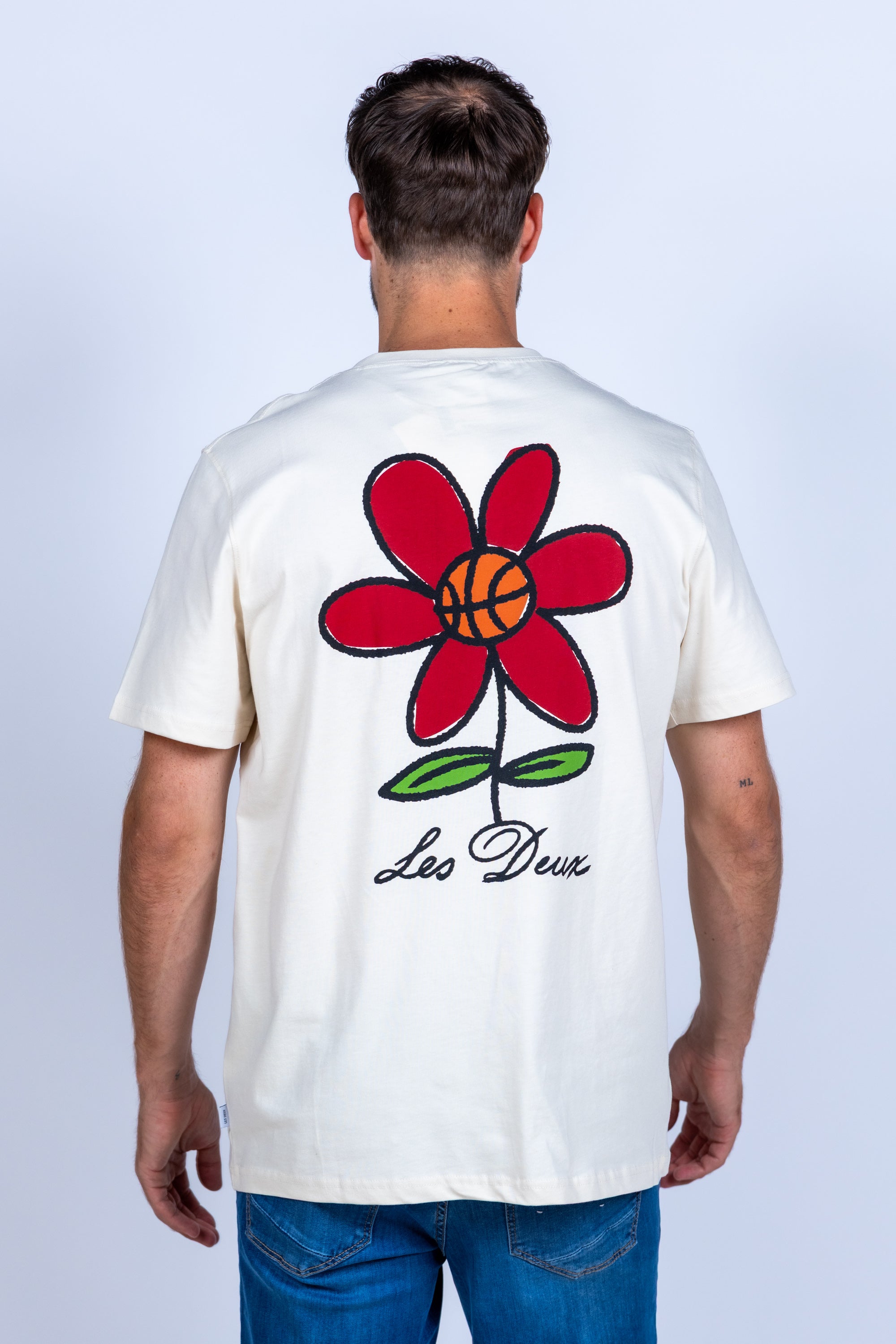T-shirt met print - Ecru