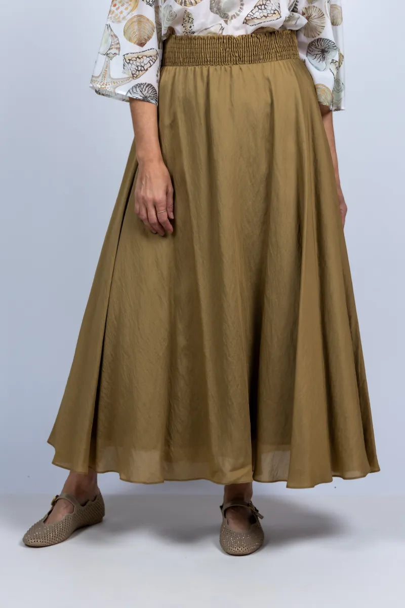 MARELLA MARELLA ORARIO Rok met elastische taille - Khaki