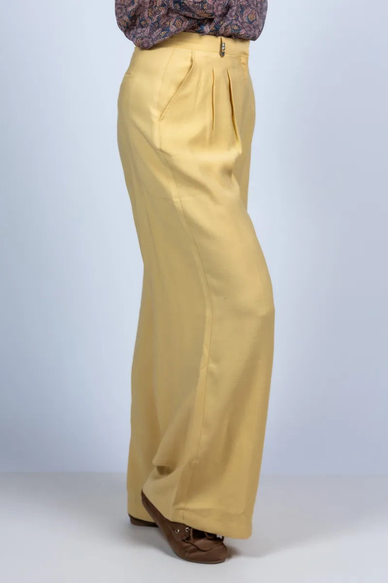 BA&SH BA&SH DEANA PANTS Wijde pantalon - Geel