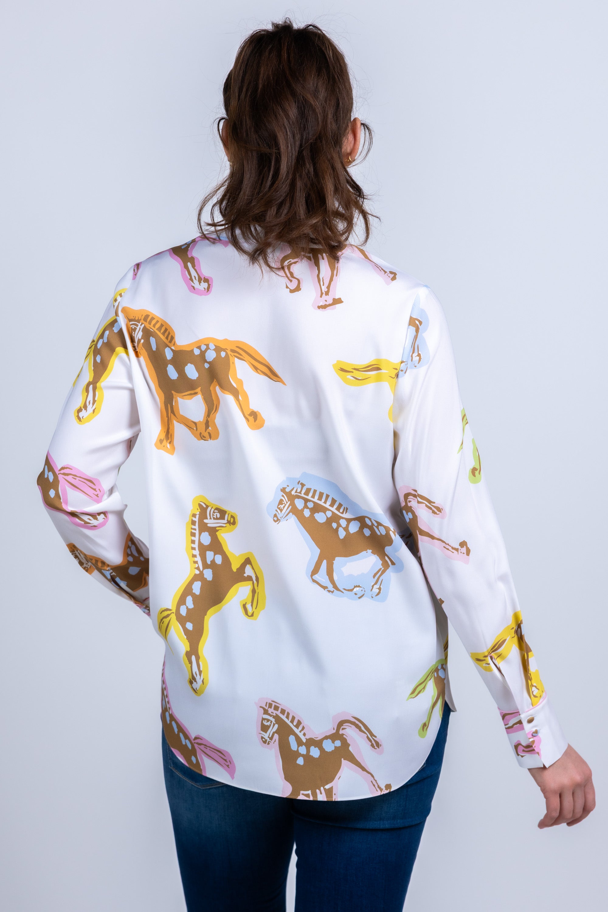Blouse met print - Ecru