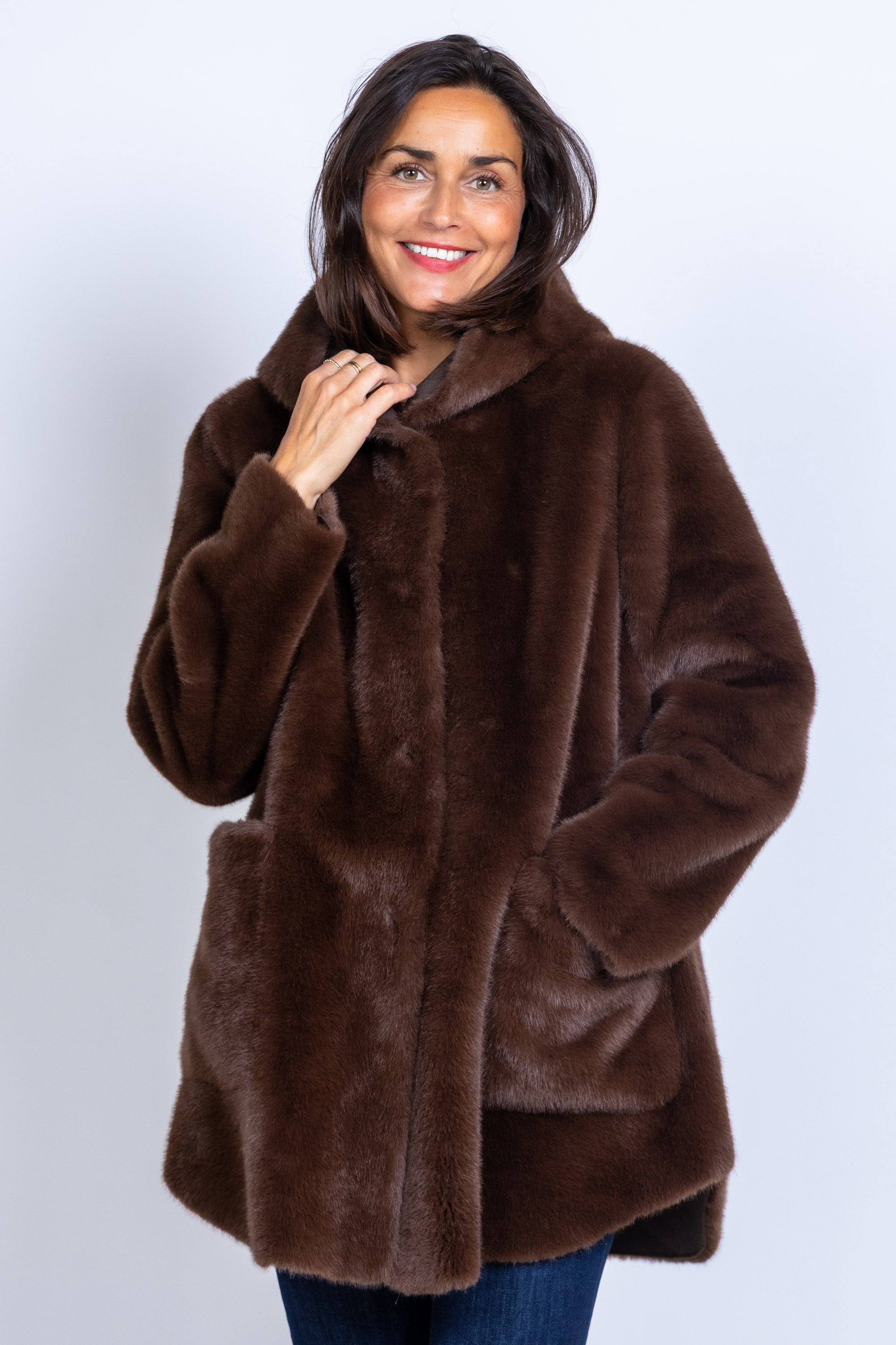 Jas met steekzakken - Bruin