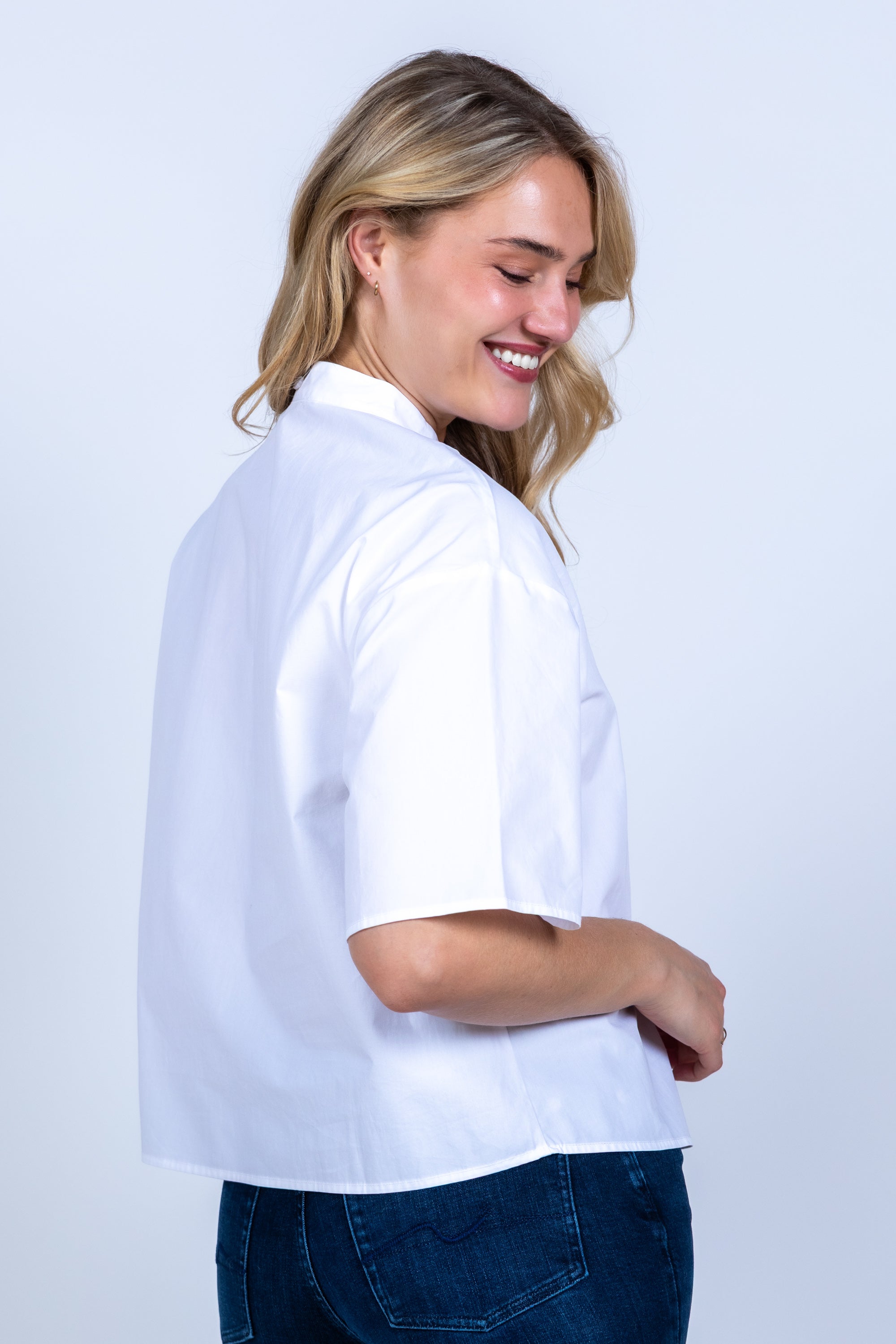 Blouse met strik - Wit