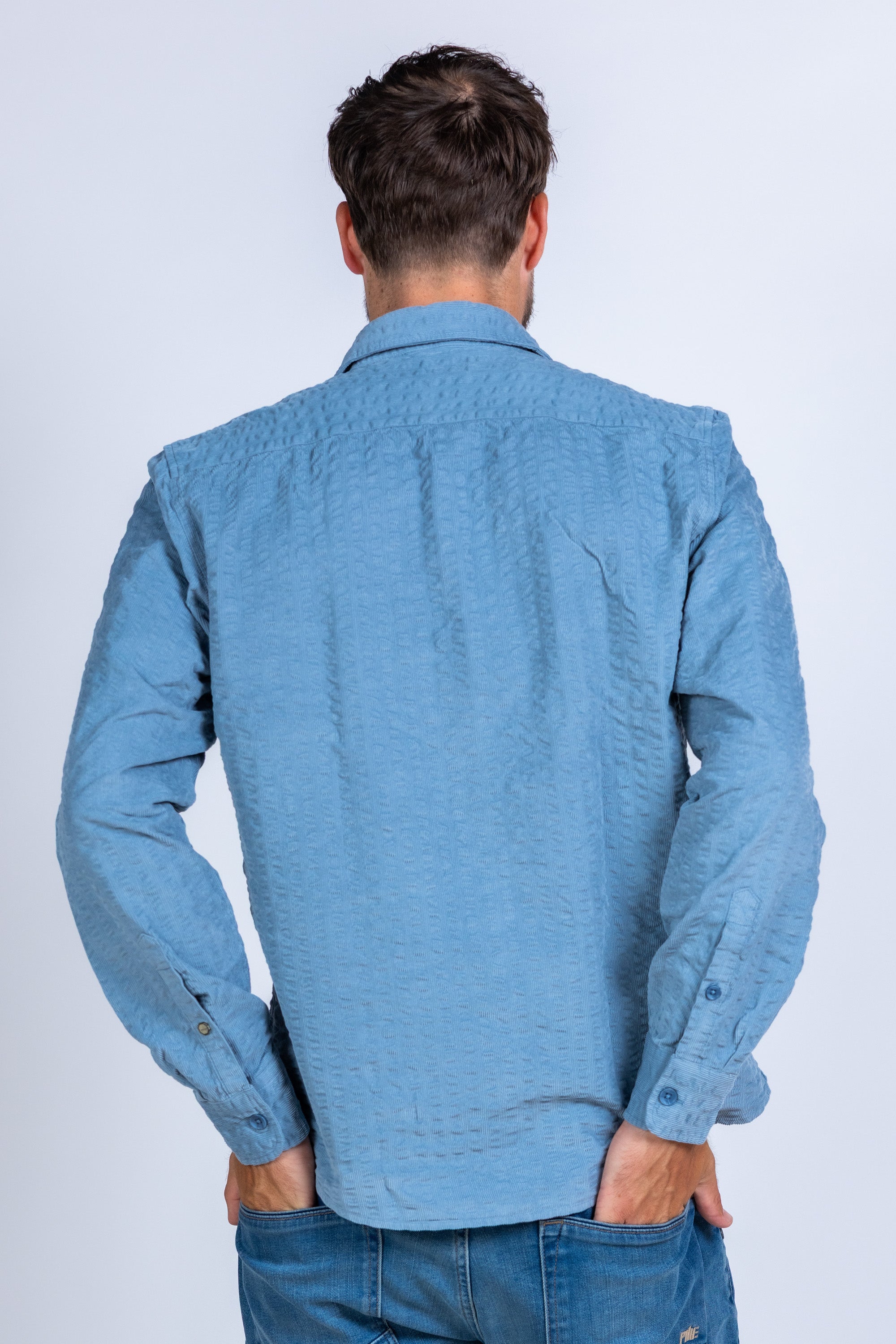 Overhemd met structuur - French blue