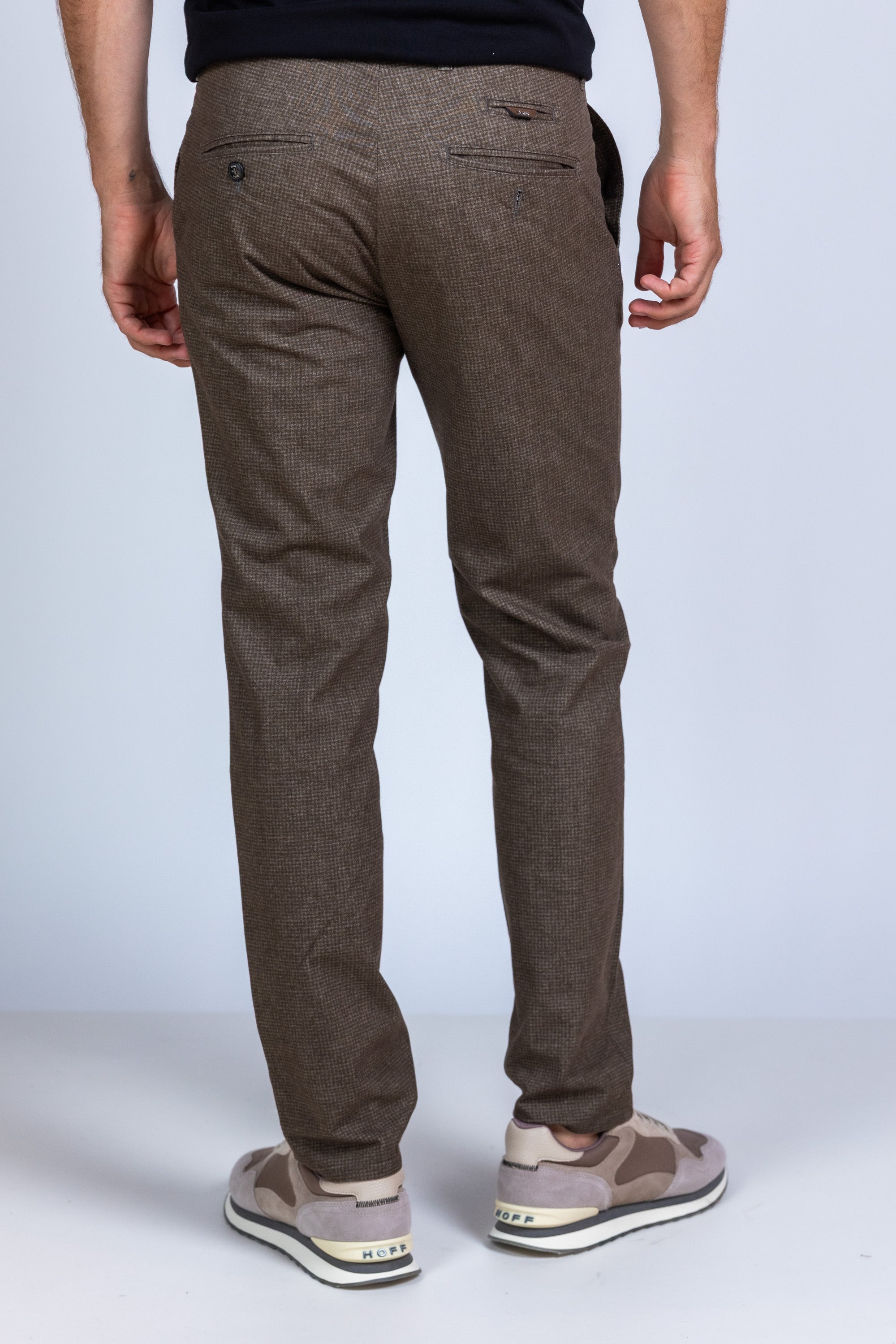 Broek met structuur - Bruin