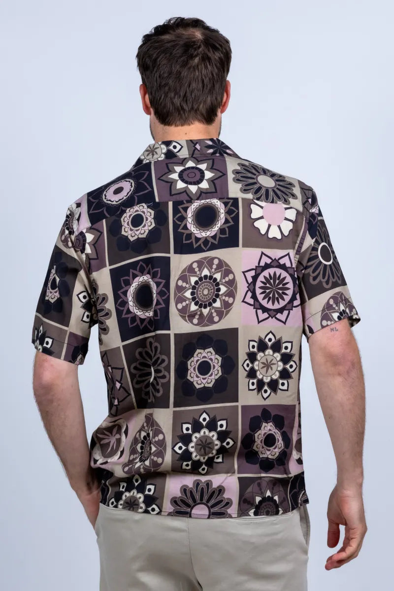 DSTREZZED DSTREZZED 311517 Shirt met print - Mauve/aubergine