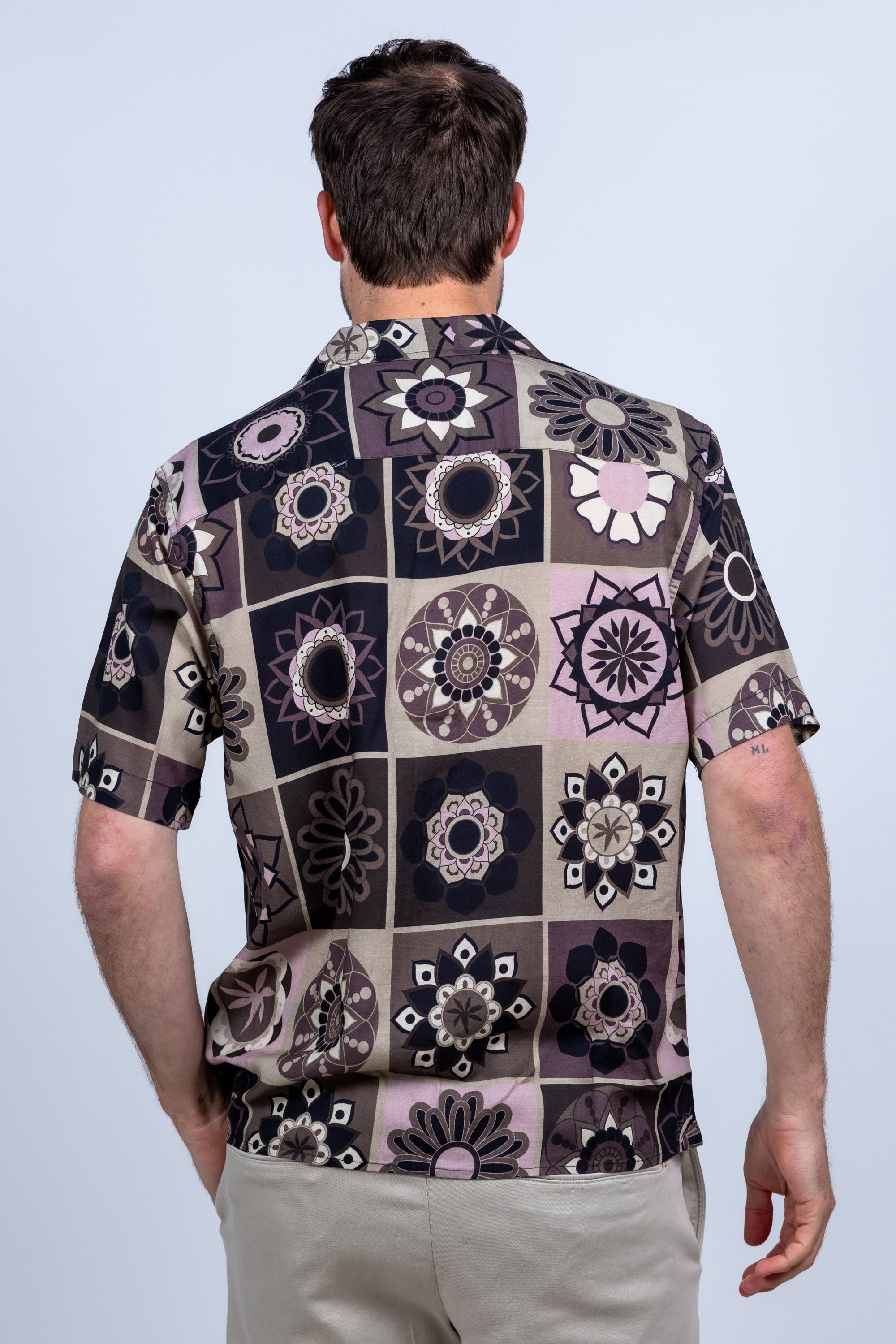 Shirt met print - Mauve/aubergine