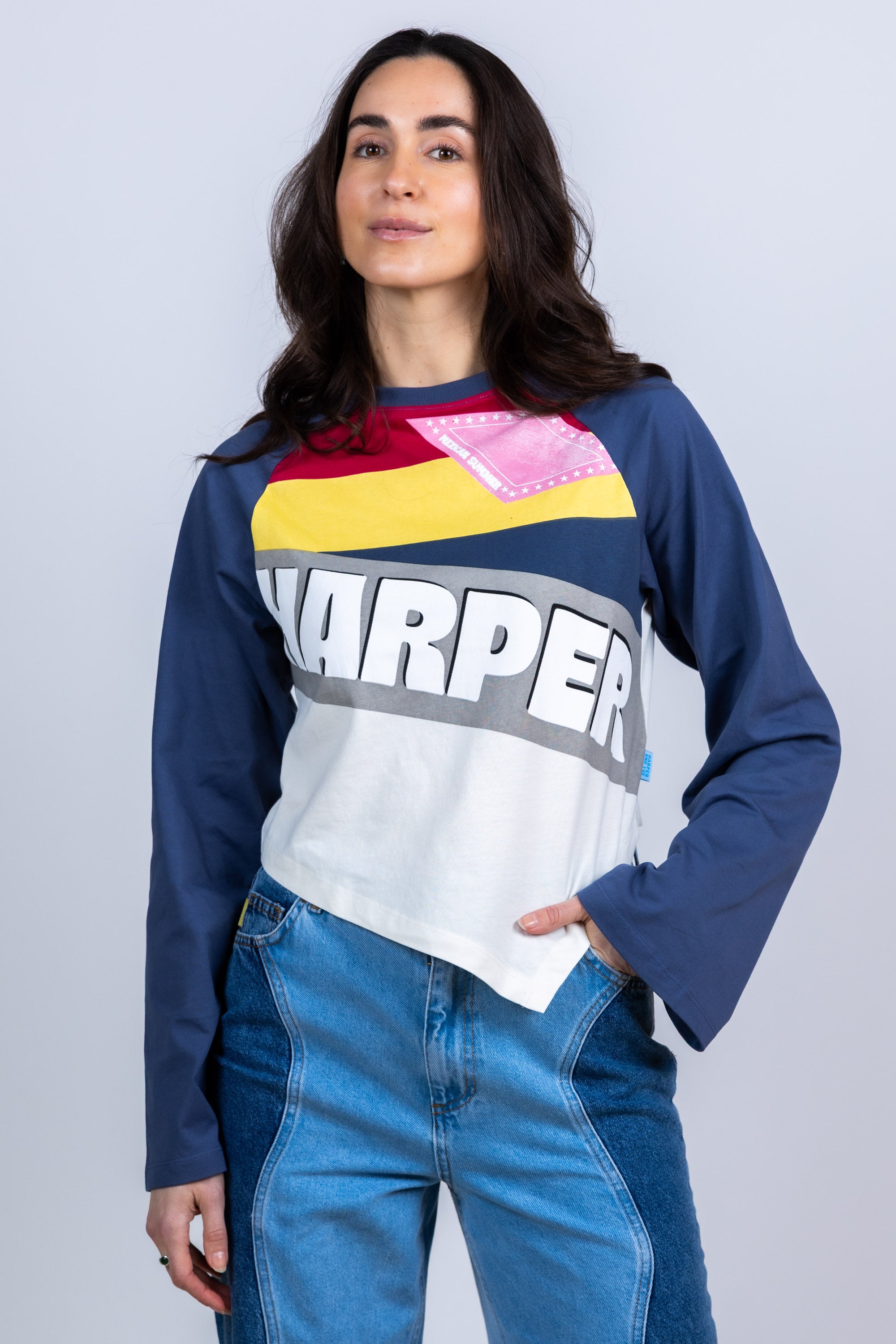 T-shirt met print - French blue