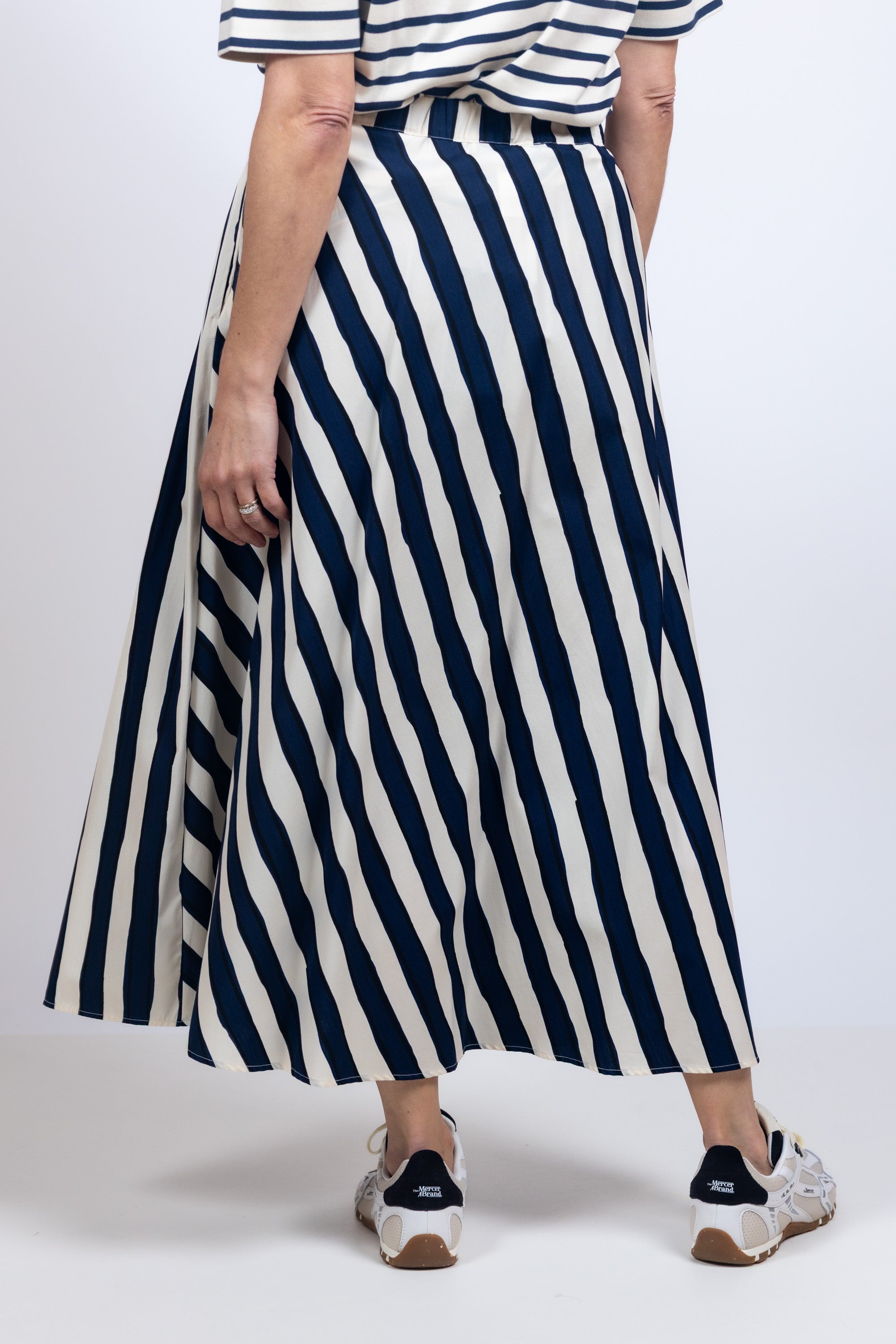 Rok met strepen - Marine