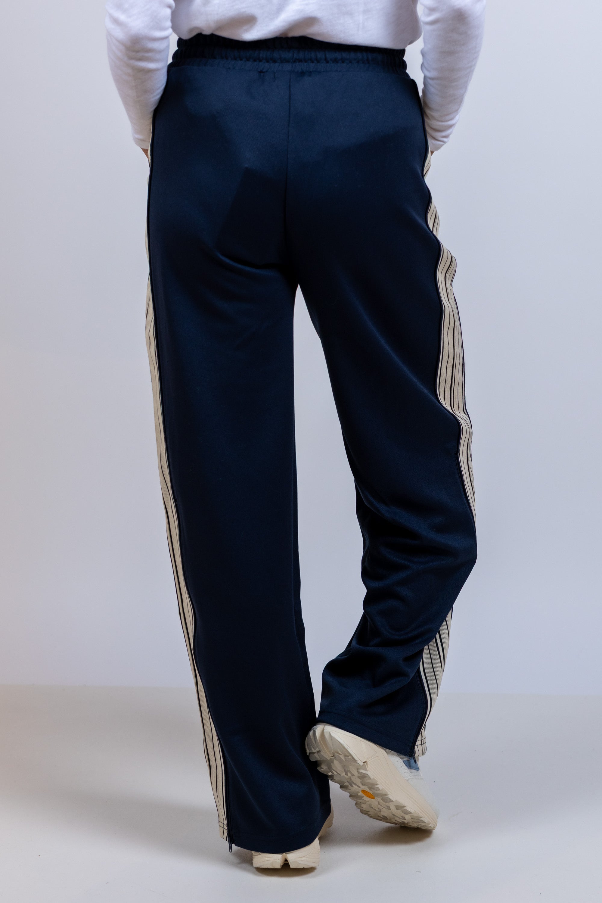 Wijde broek met strepen - Marine