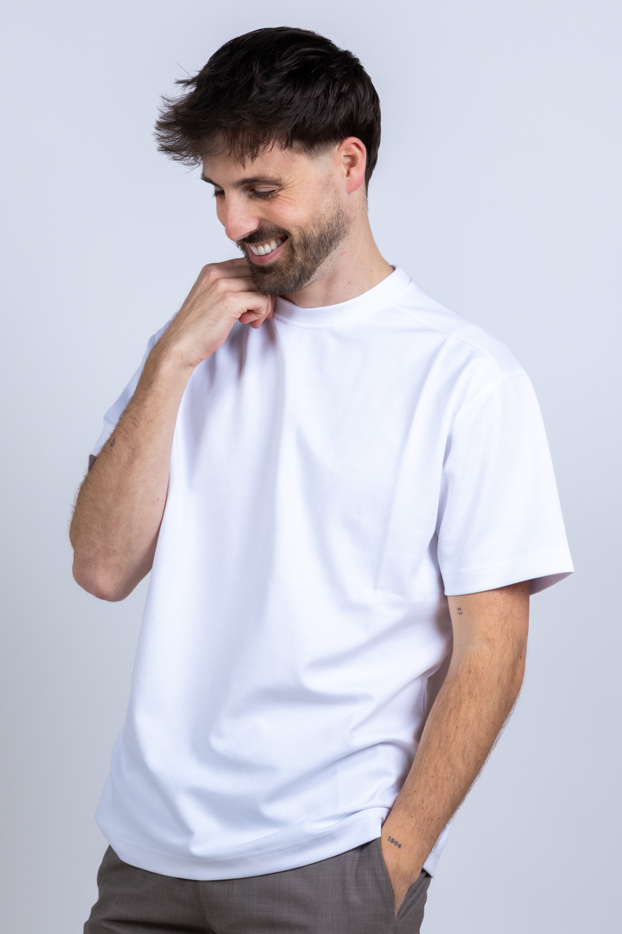 T-shirt met ronde hals - Wit