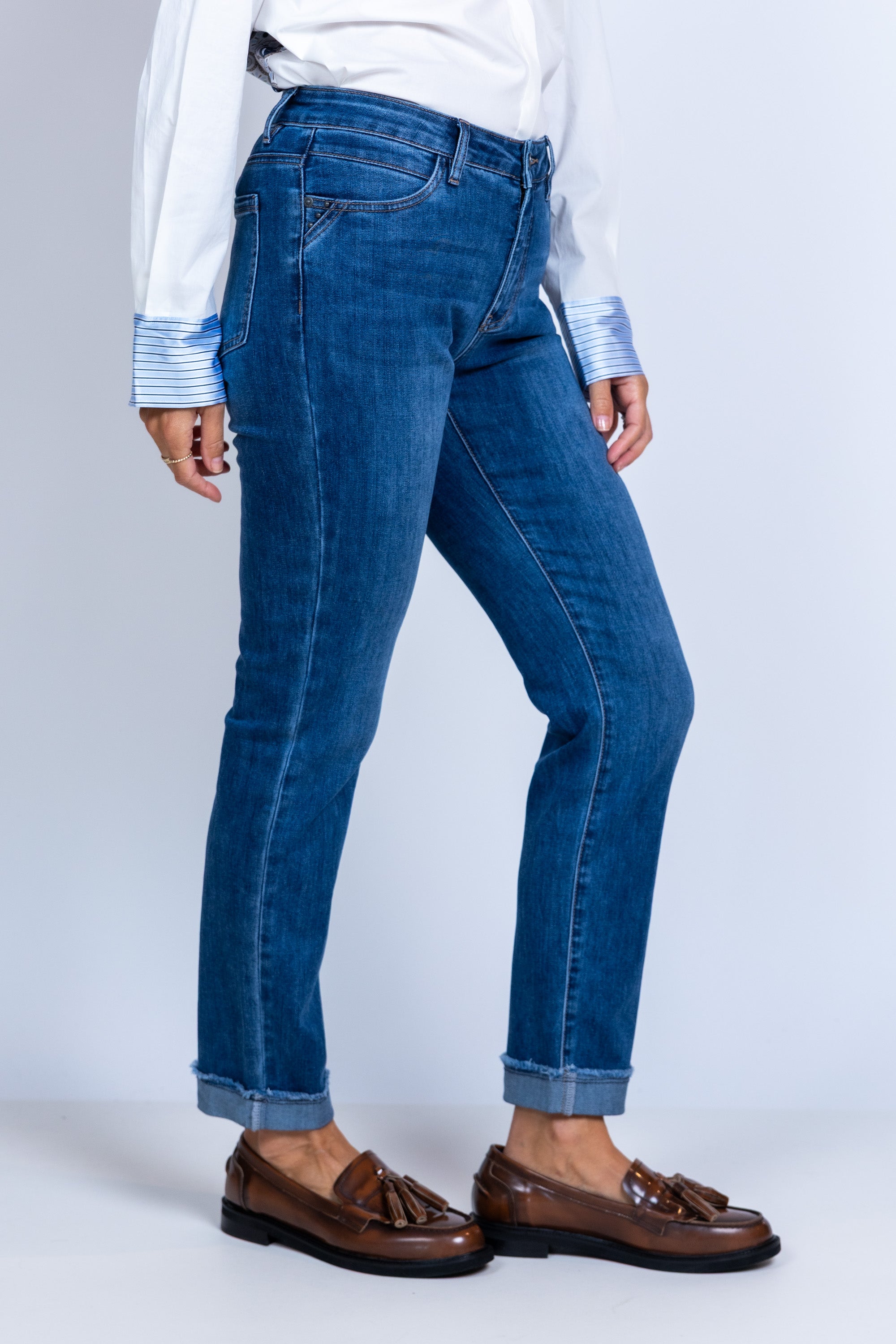 Jeans met omslag - Jeans