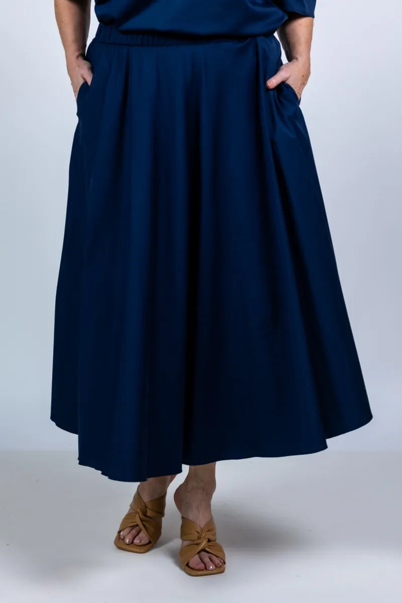 LA SALLE LA SALLE lc13 Rok met elastische taille - Marine