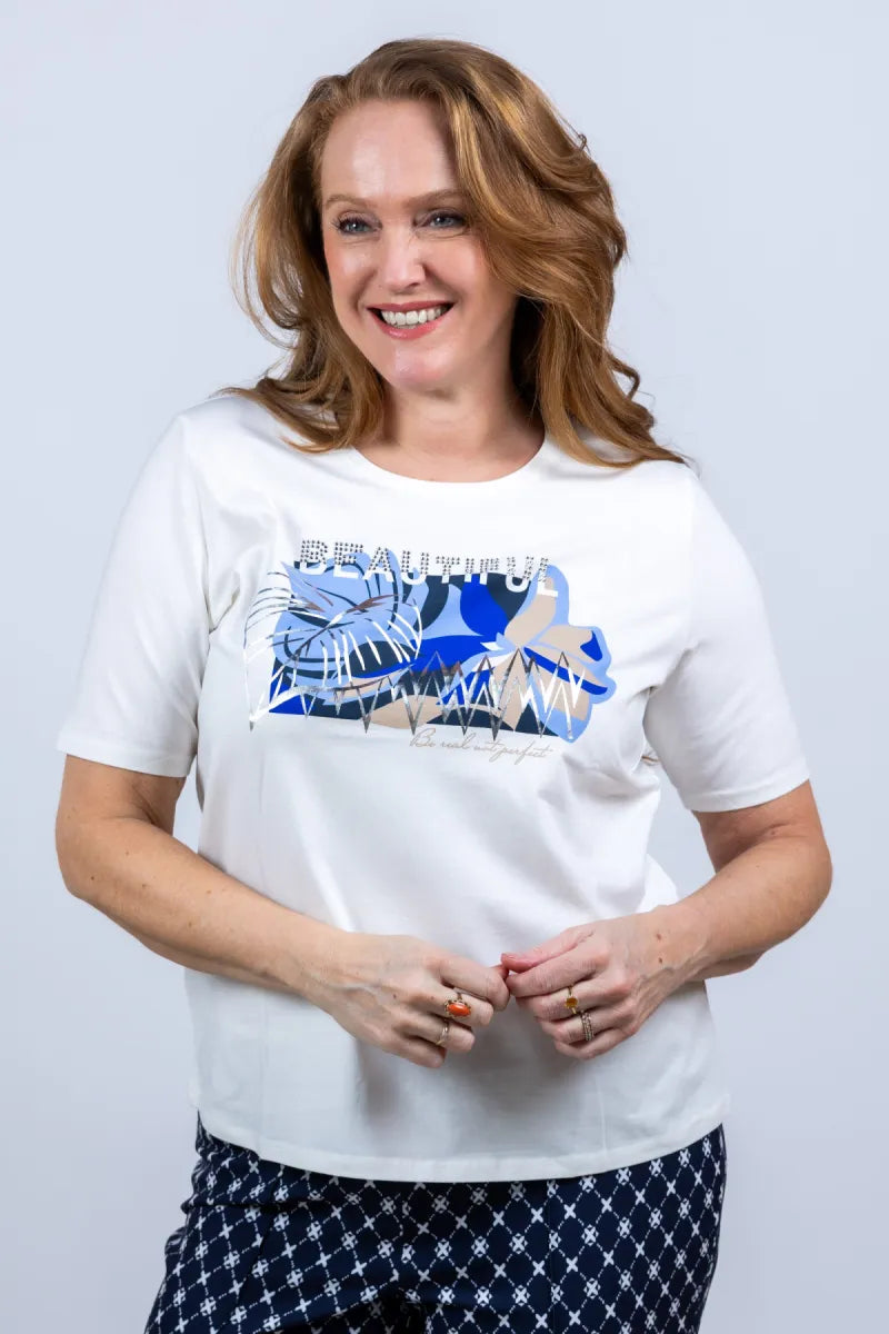 BETTY BARCLAY BETTY BARCLAY 27381092 BETTY BARCLAY 27381092 T-shirt met print - Bleu