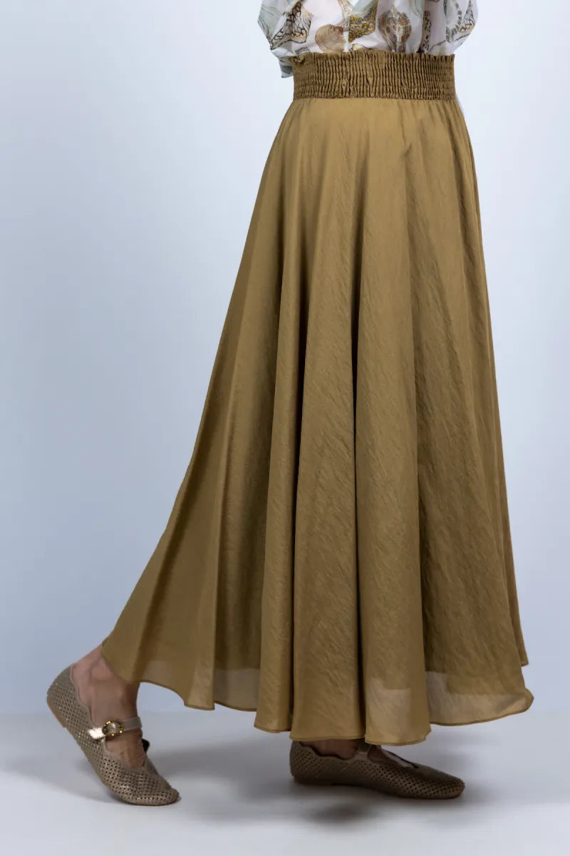 MARELLA MARELLA ORARIO Rok met elastische taille - Khaki