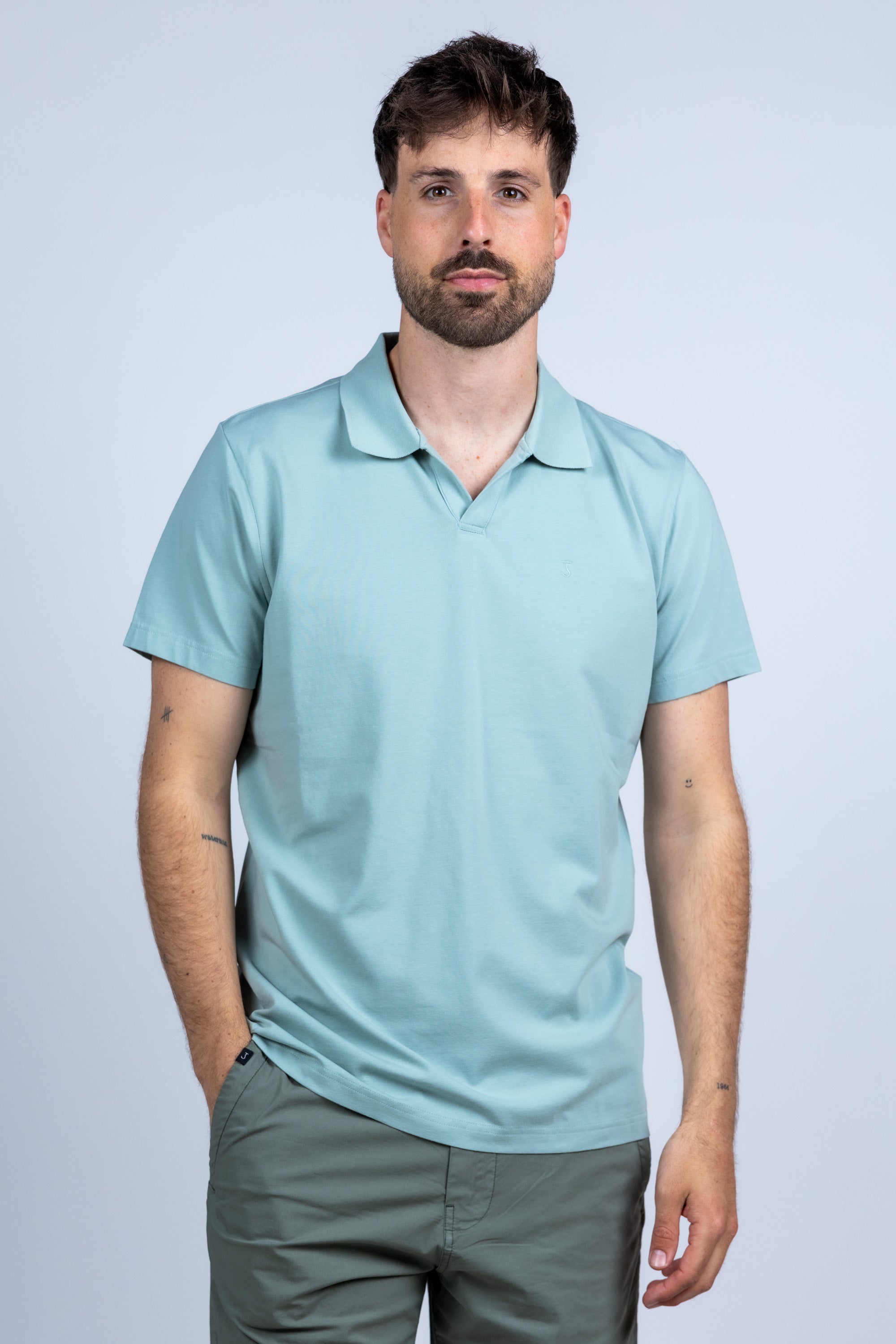 Polo met kraag - Appelgroen