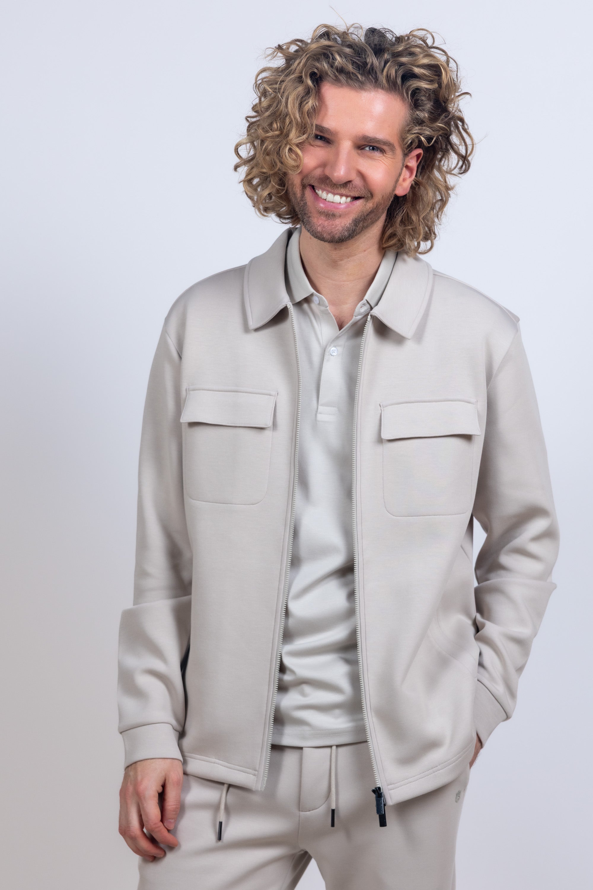 Vest met zakken - Beige