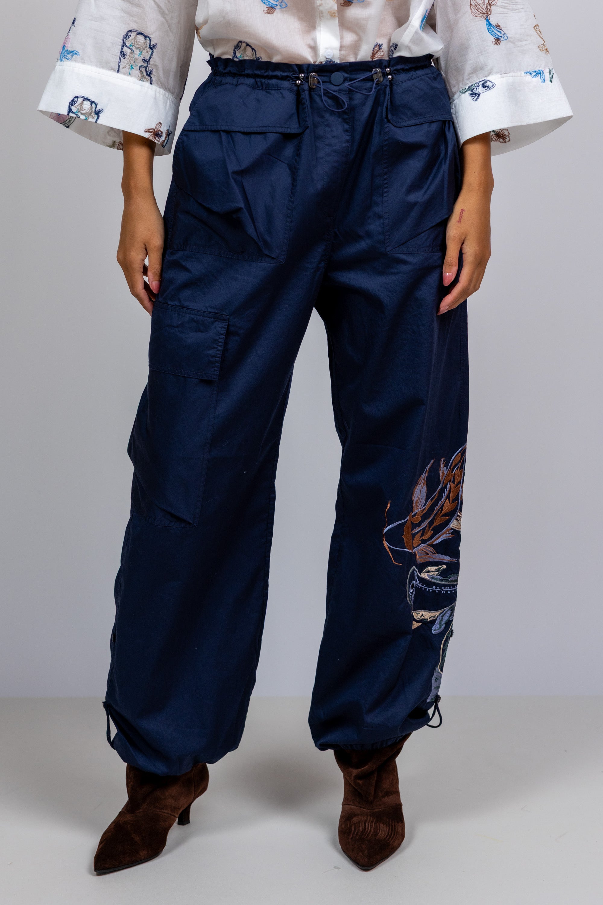 Broek met zakken - Marine