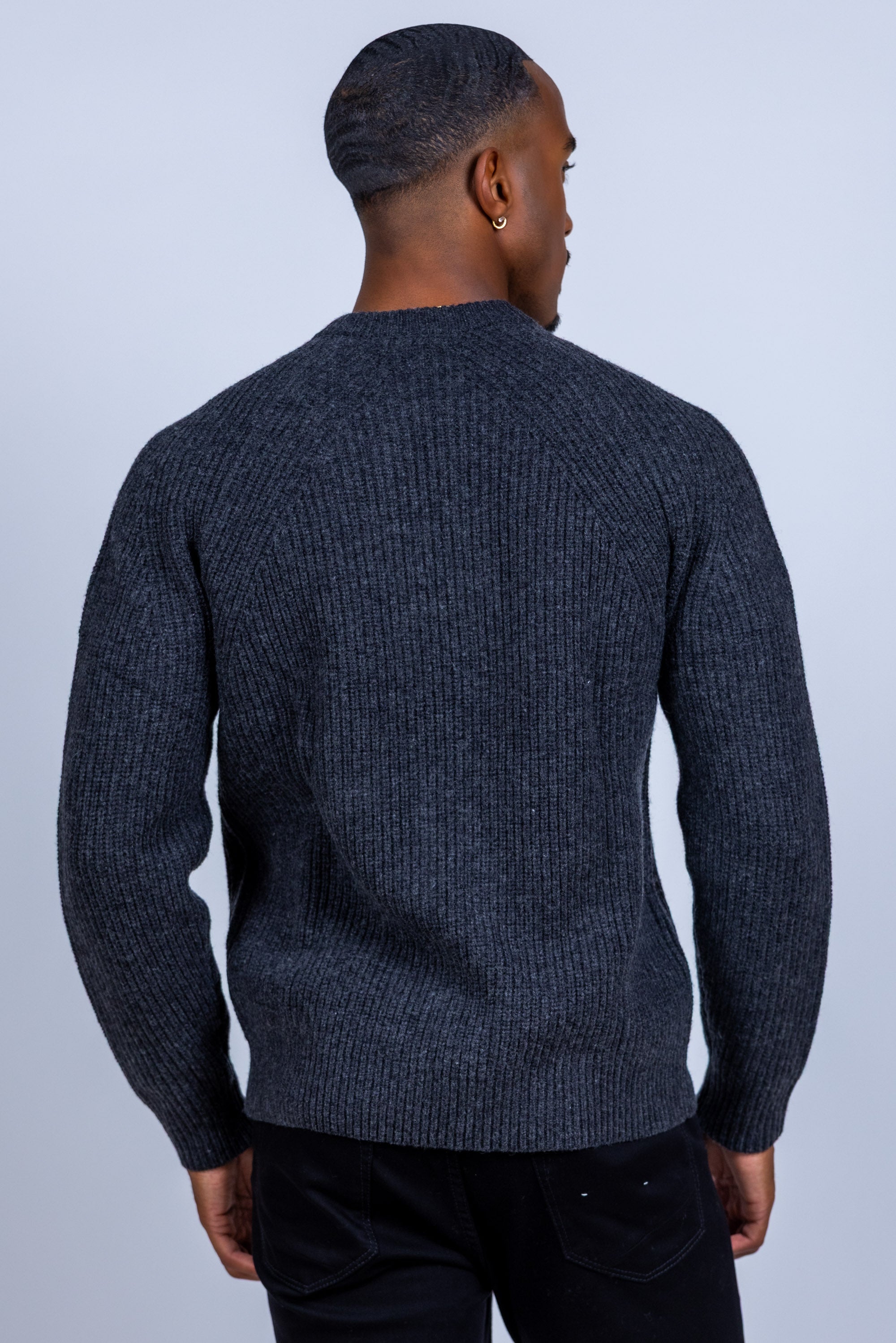 Gebreide trui - Donkergrijs