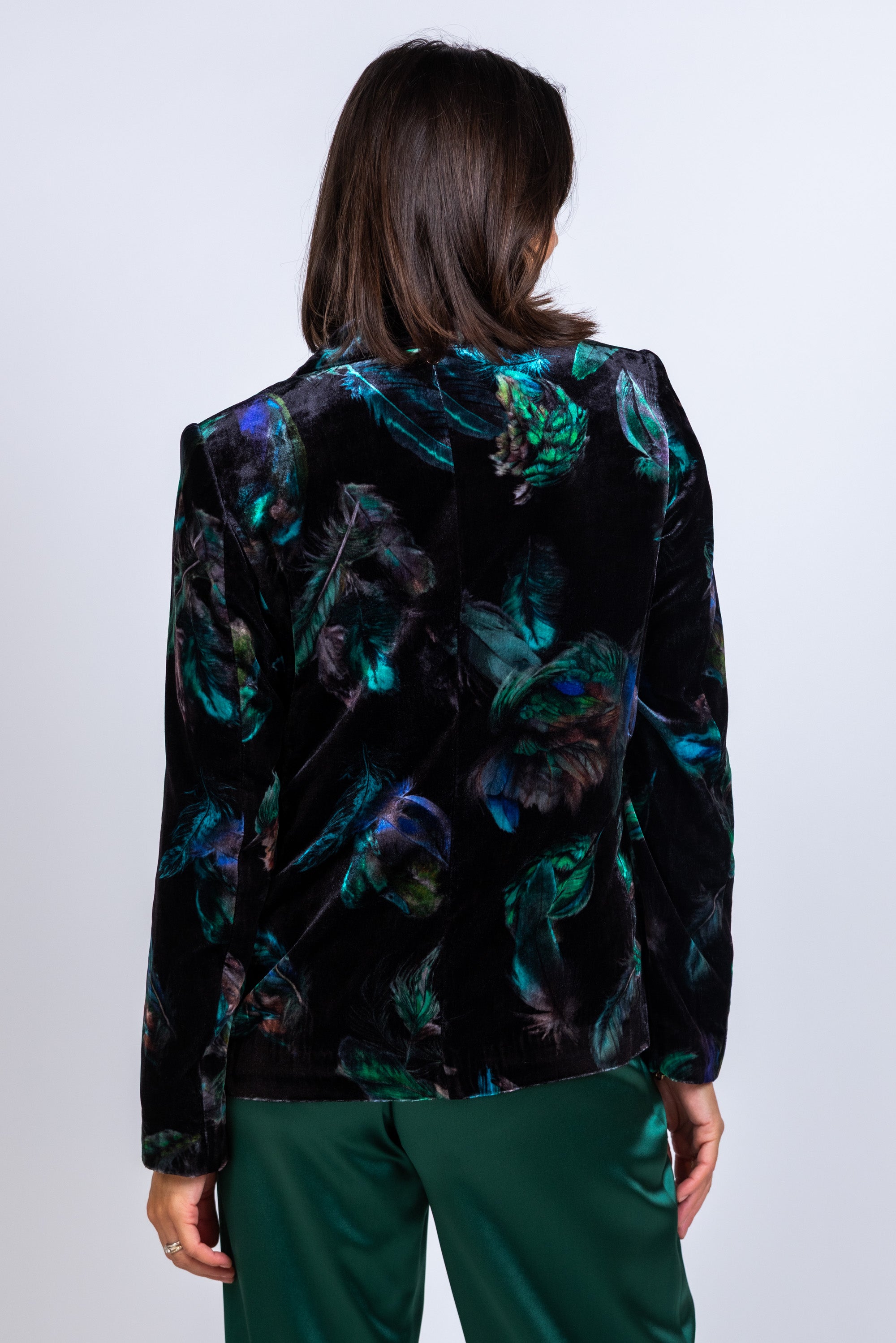 Blazer met print - Zwart