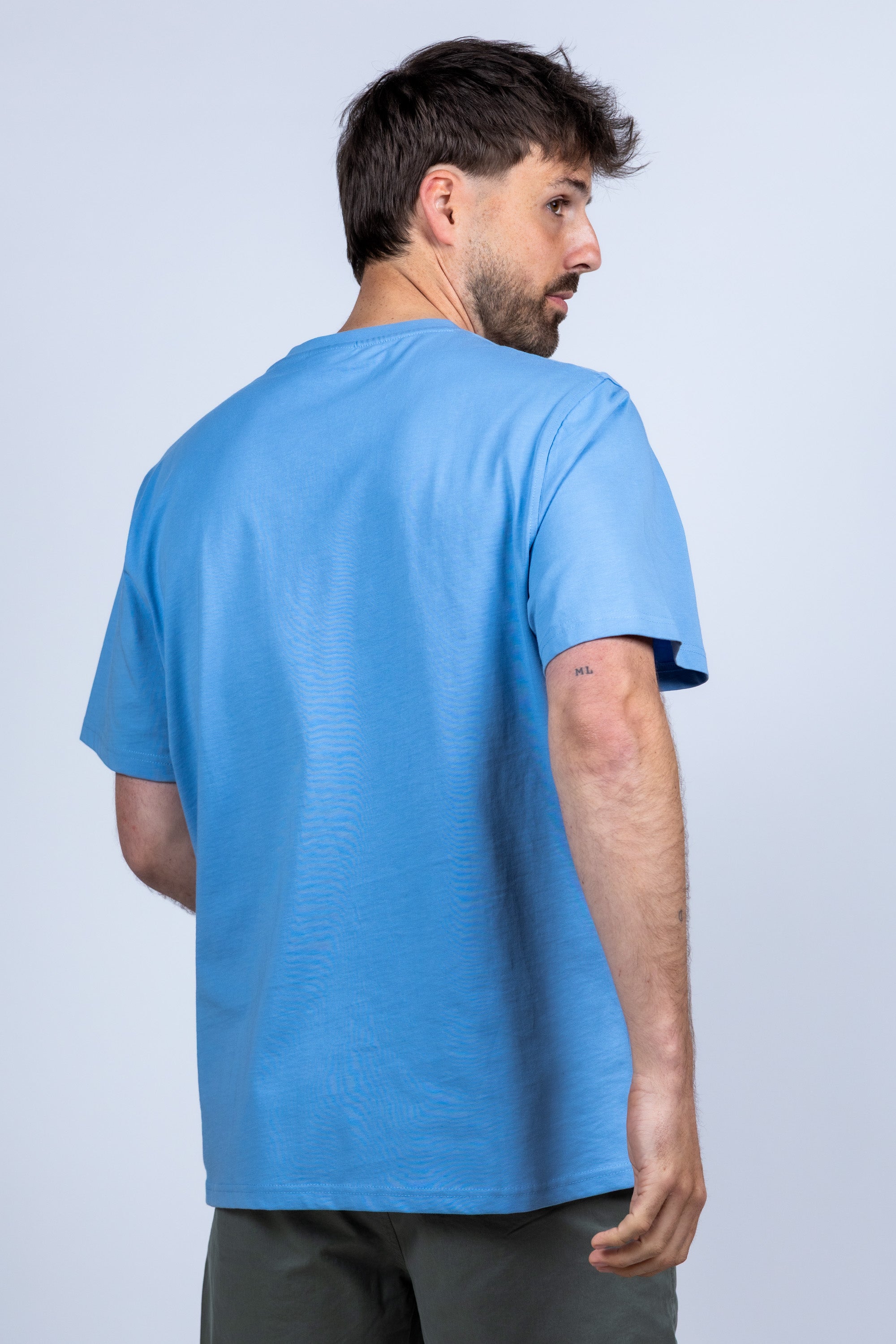 T-shirt met tekst - French blue