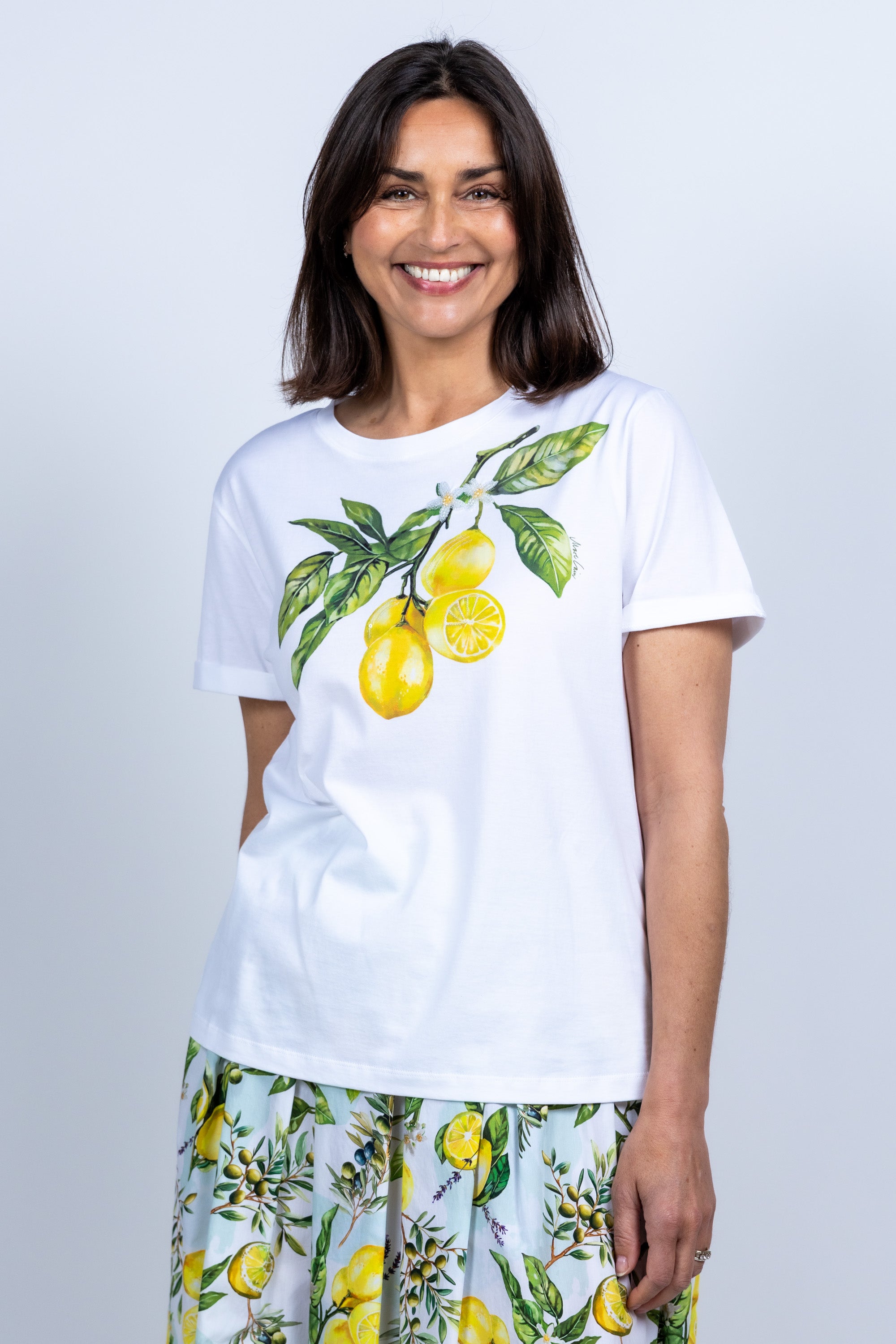 T-shirt met print - Wit