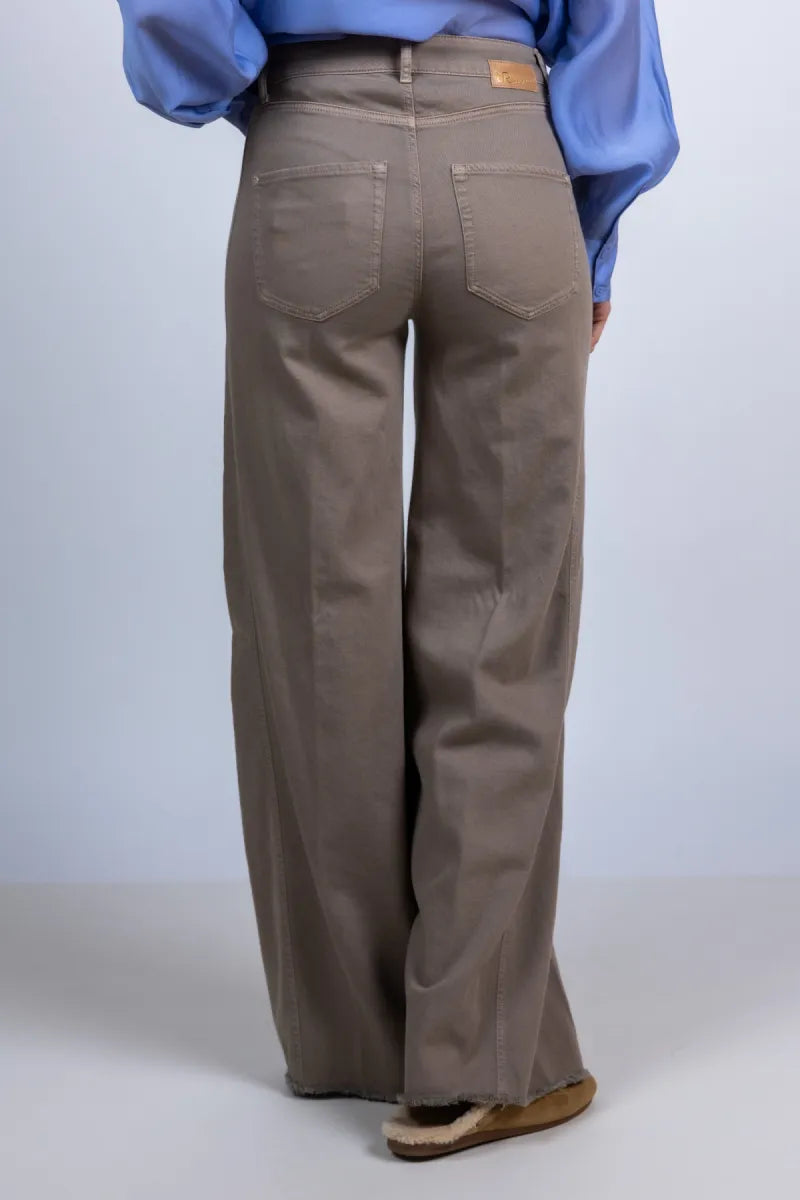 RAFFAELLO ROSSI RAFFAELLO ROSSI 9391 SENA P RAFFAELLO ROSSI 9391 SENA P Wijde broek - Taupe
