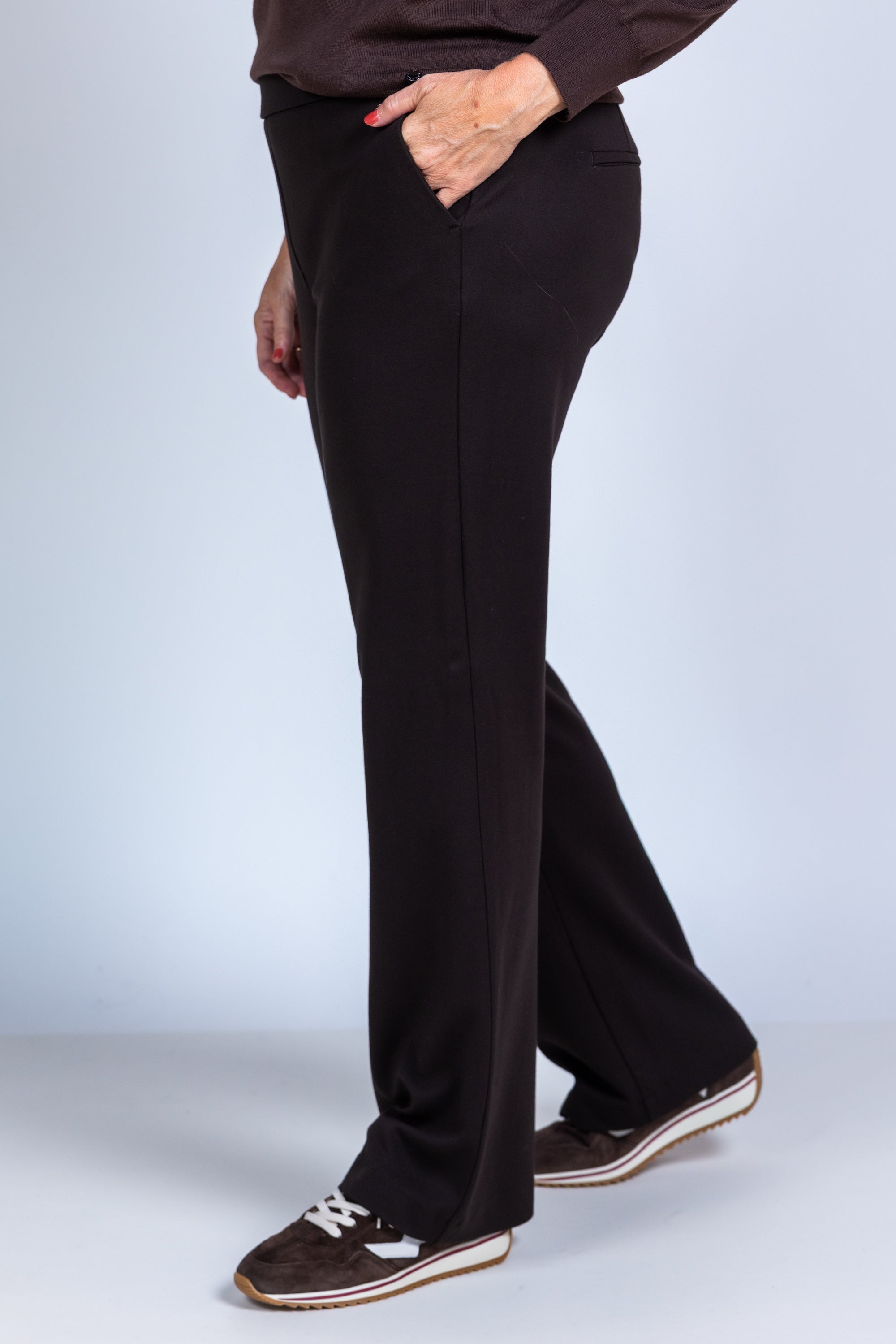 Broek met rechte pijpen - Bruin