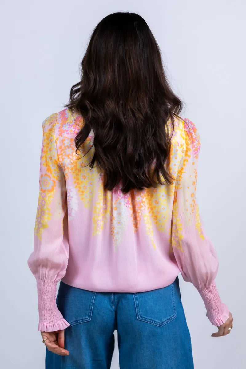 HERZENS HERZENS 25261-6702 Blouse met bloemenprint - Roze
