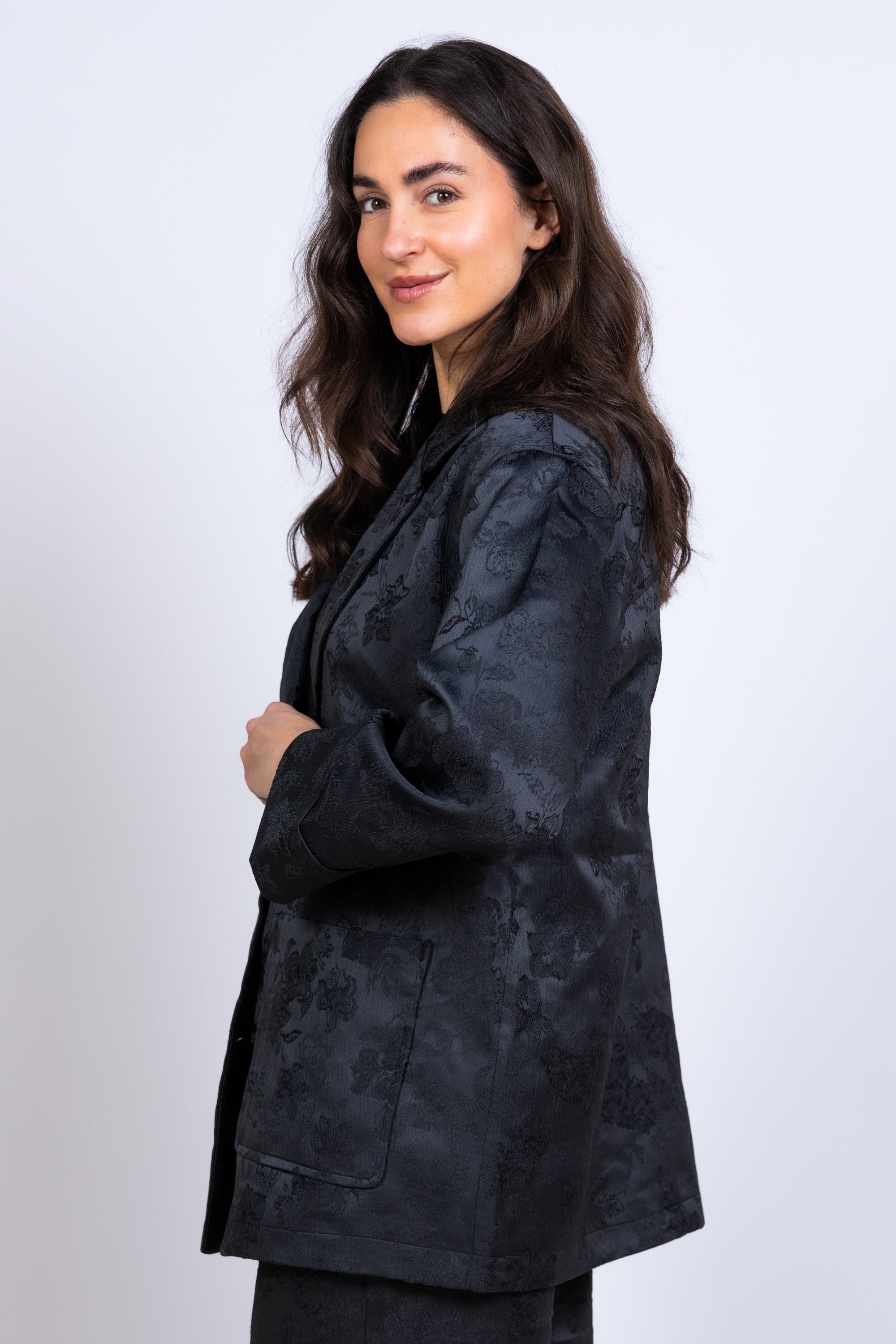 Blazer met patroon - Antraciet