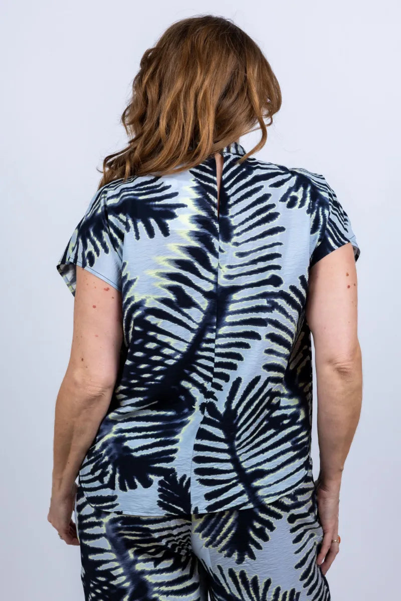 CATNOIR CATNOIR 2267-1 Blouse met print - Bleu